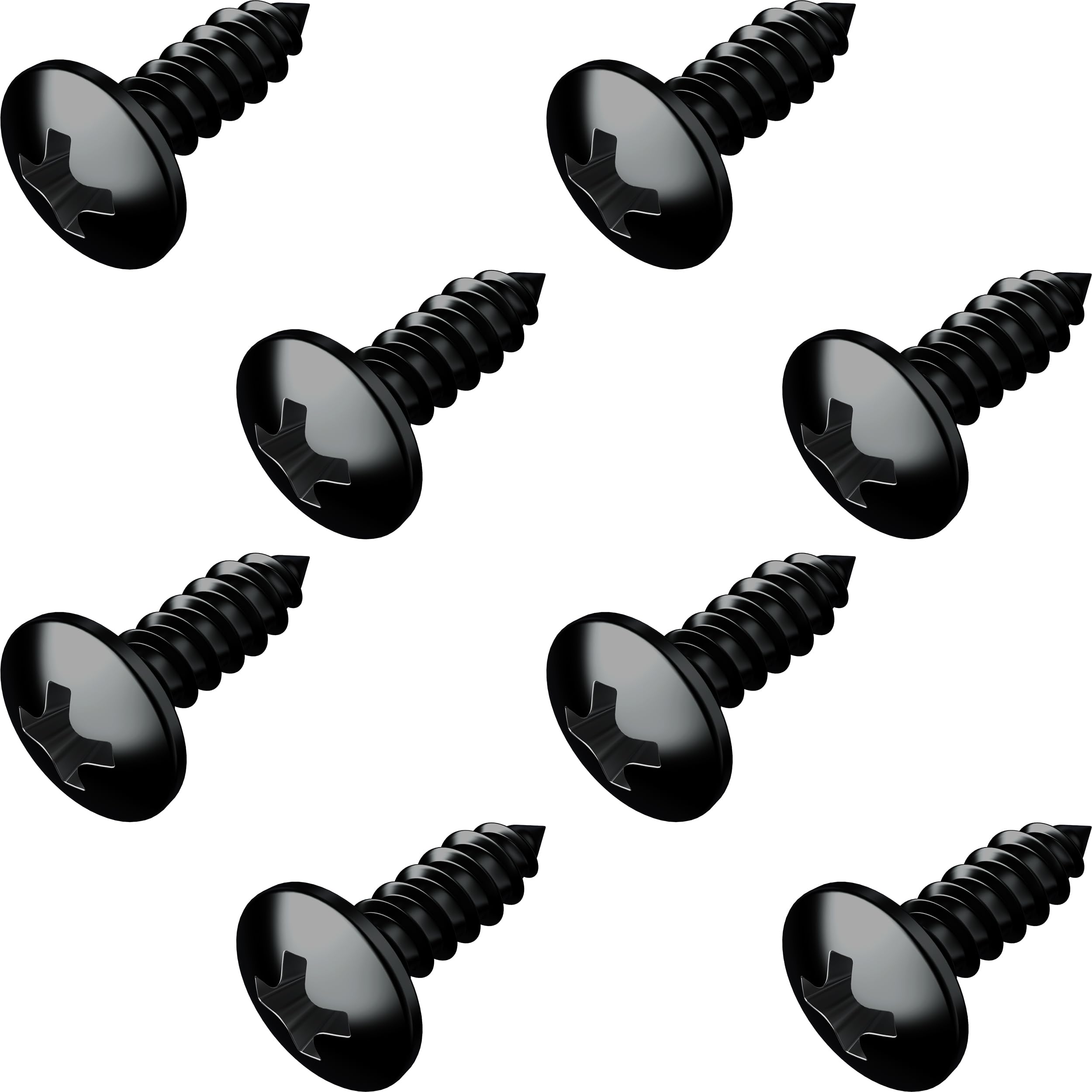 Prime Ave Black Oxide Stainless Steel License Plate Screws For License Plates, Frames, Covers - Rust Proof Licence Plate Screw S