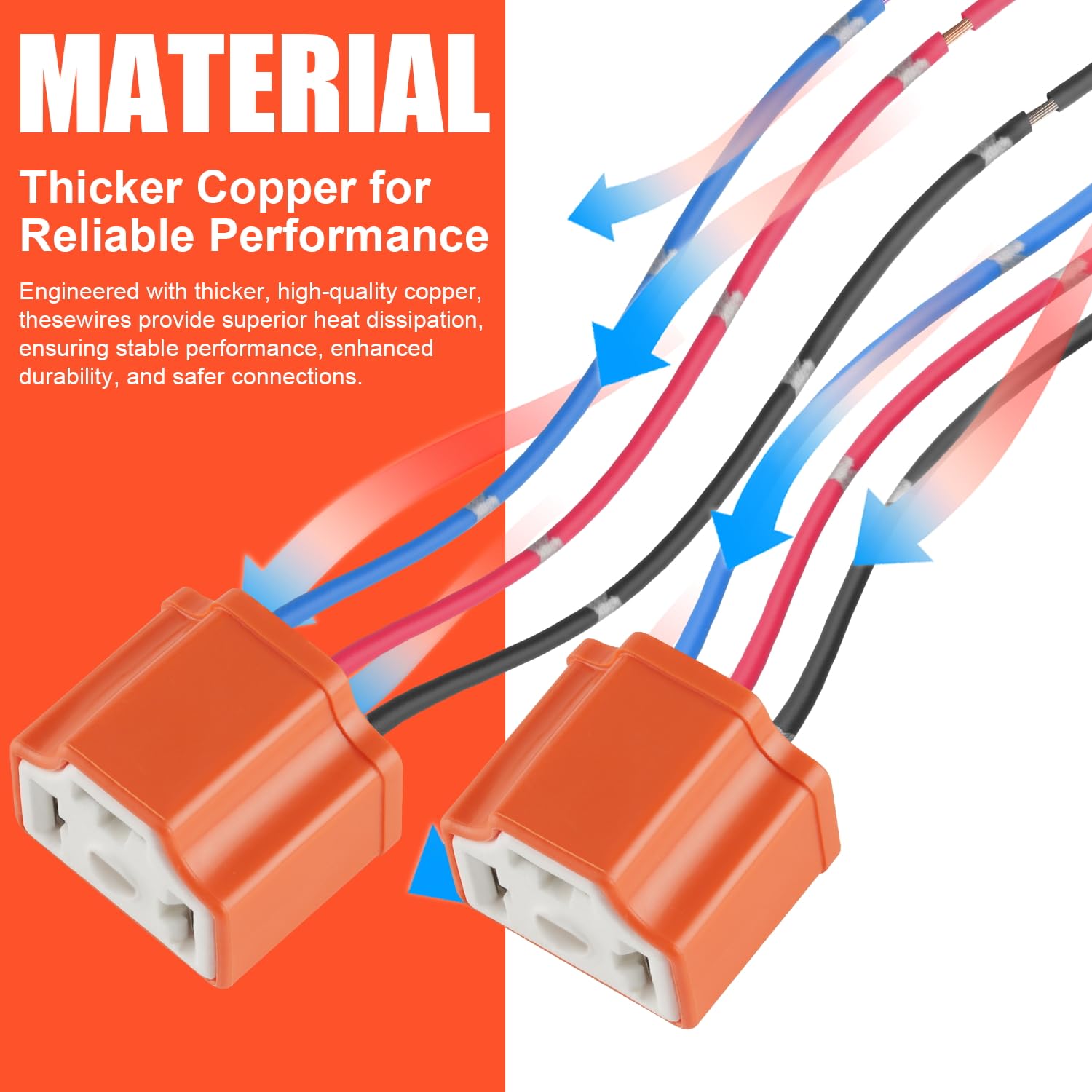 Ibrightstar H4 9003 Hb2 Female High Temperature Ceramic Adapter Wiring Harness Sockets Wire For Headlights Or Fog Lights