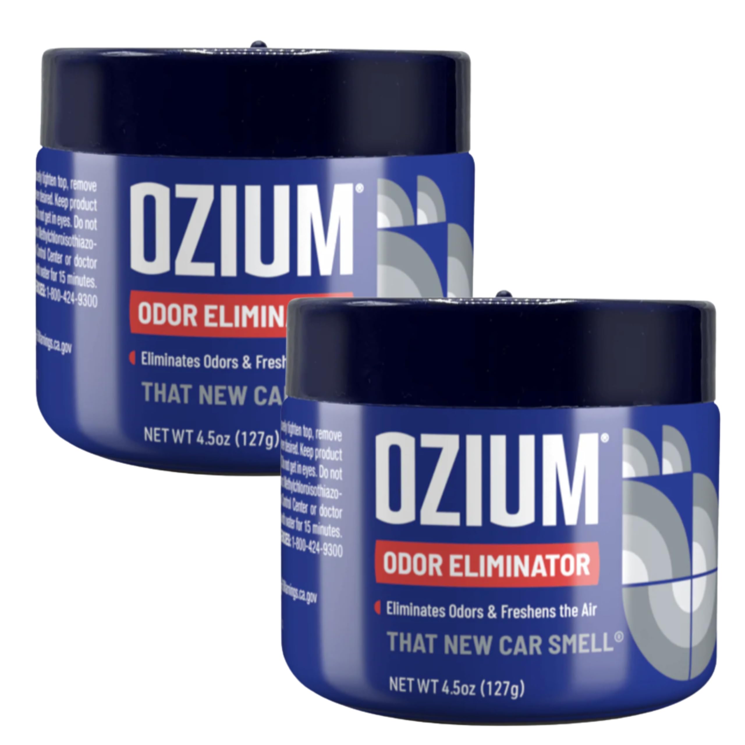 Ozium 4.5 Oz. Odor Eliminating Gel for Homes, Cars, Offices and More, That New Car Smell Scent, 2 Pack