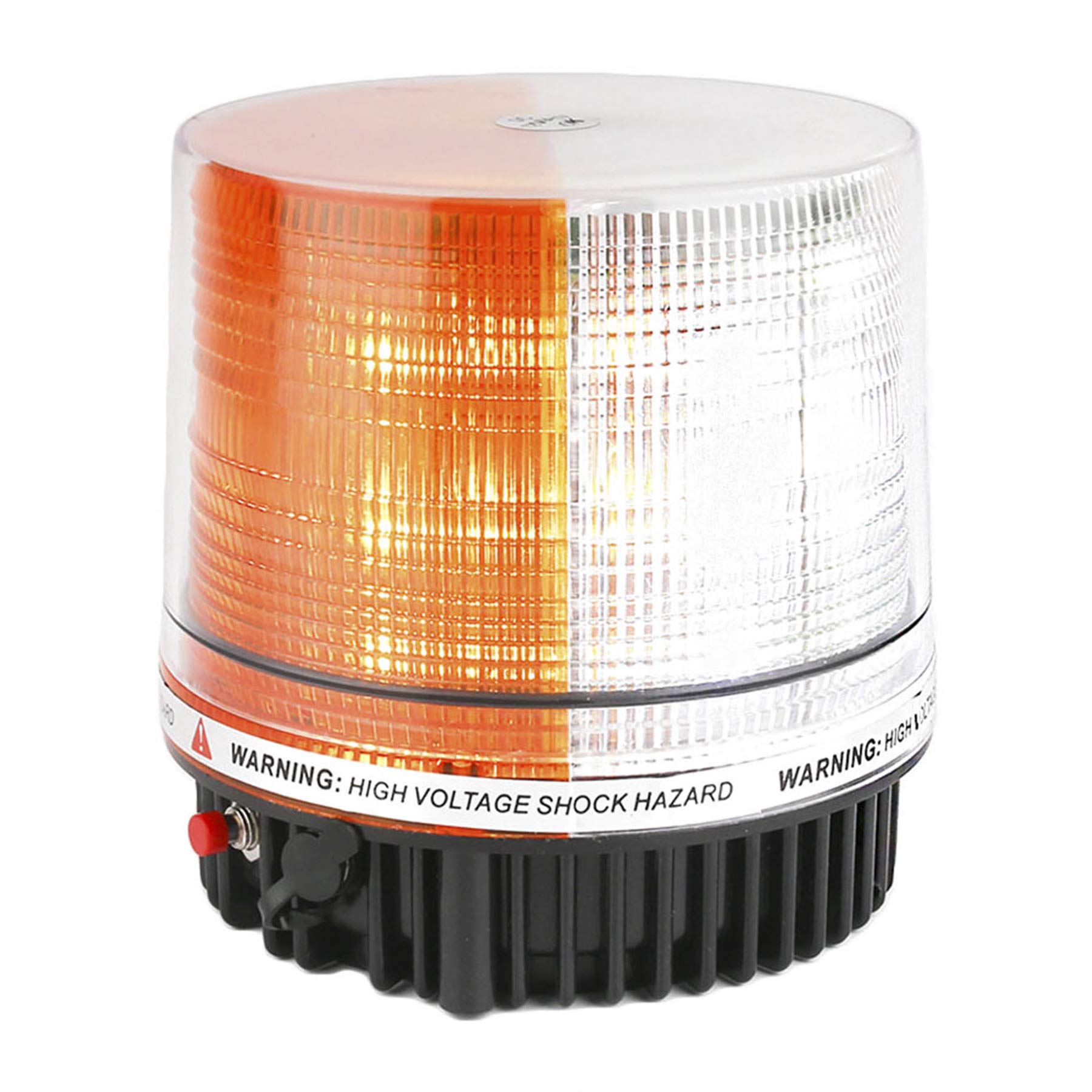 Le-Jx Amber/White Wireless Rotating Beacon Orange Battery Led Strobe Warning Light Roof Top Plow Hazard Flash Emergency Lights 1
