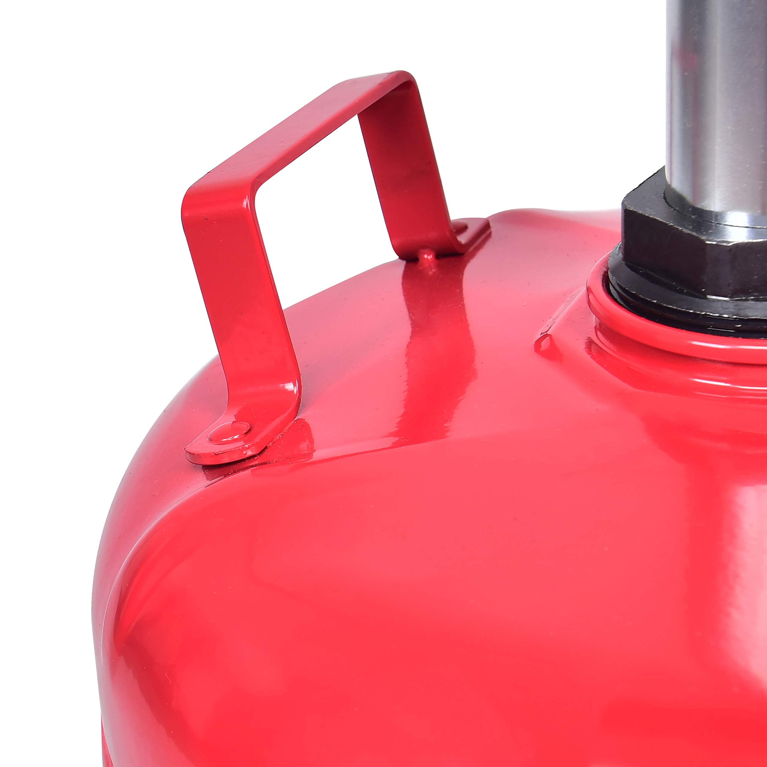 Aain 5 Gallon Oil Drian Portable Steel Oil Drain, Waste Oil Drain with Wheel, Adjustable Height, Red (AODT-5)