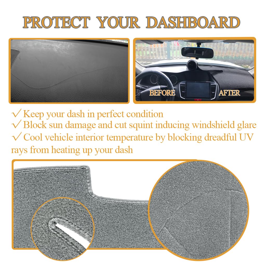 Yiz Dash Cover for 1997-2000 Chevy Silverado/GMC C1500, Dark Gray, Polyester, Model Y57, Fits 97-98 Tahoe/Yukon/Suburban