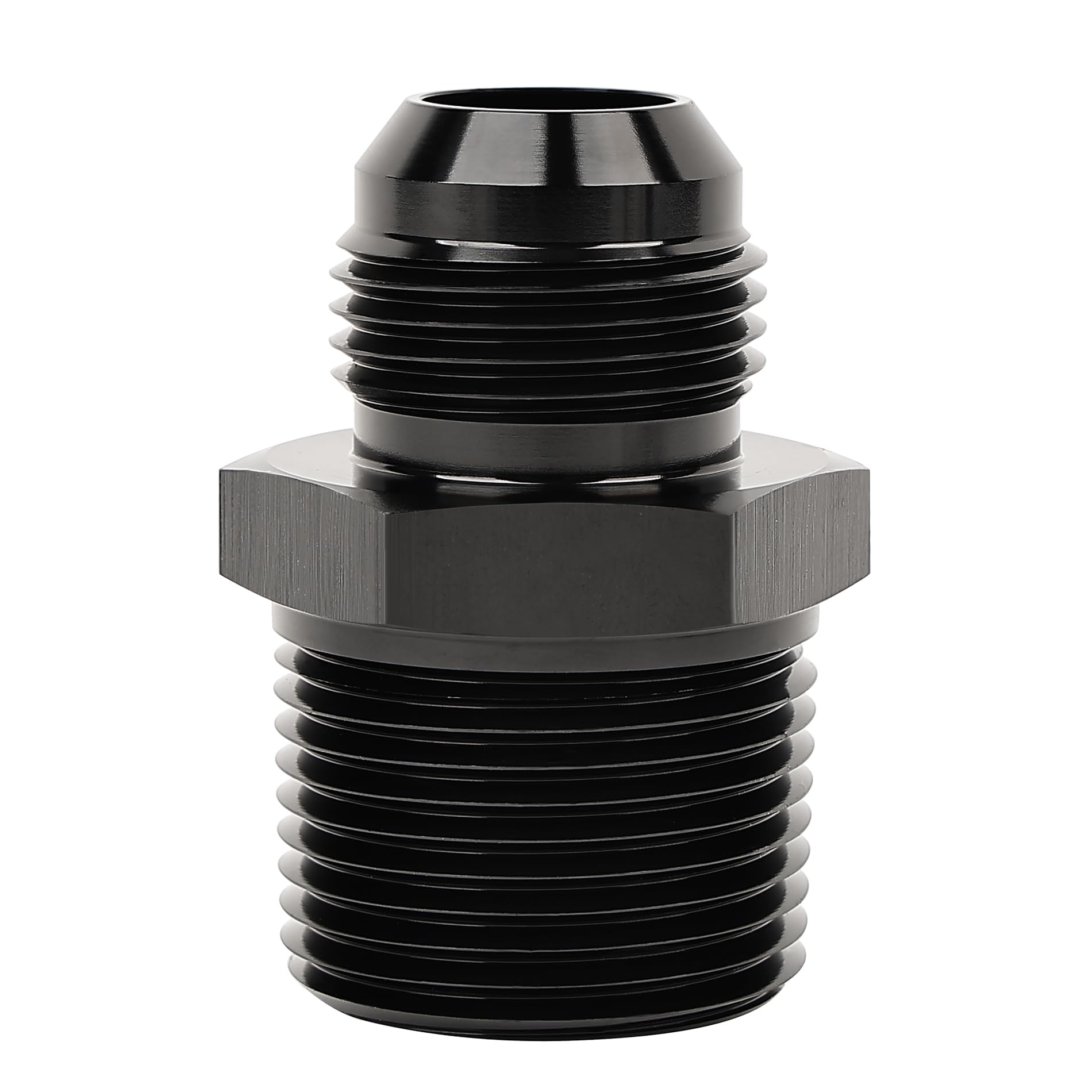 Evil Energy 12An Male Flare To 1 Npt Fitting Adapter Straight Aluminum Black
