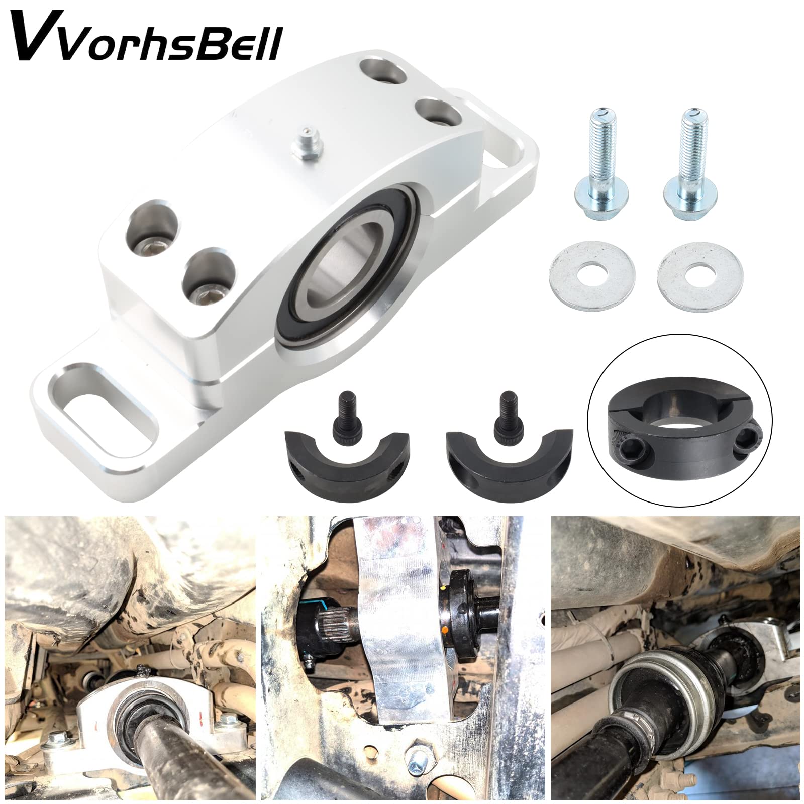 VVORHSBELL ATV Heavy Duty Billet Aluminum Carrier Bearing, Bearing Compatible with 2014-2021 Polaris Ranger 570 XP 1000 RZR XP 9