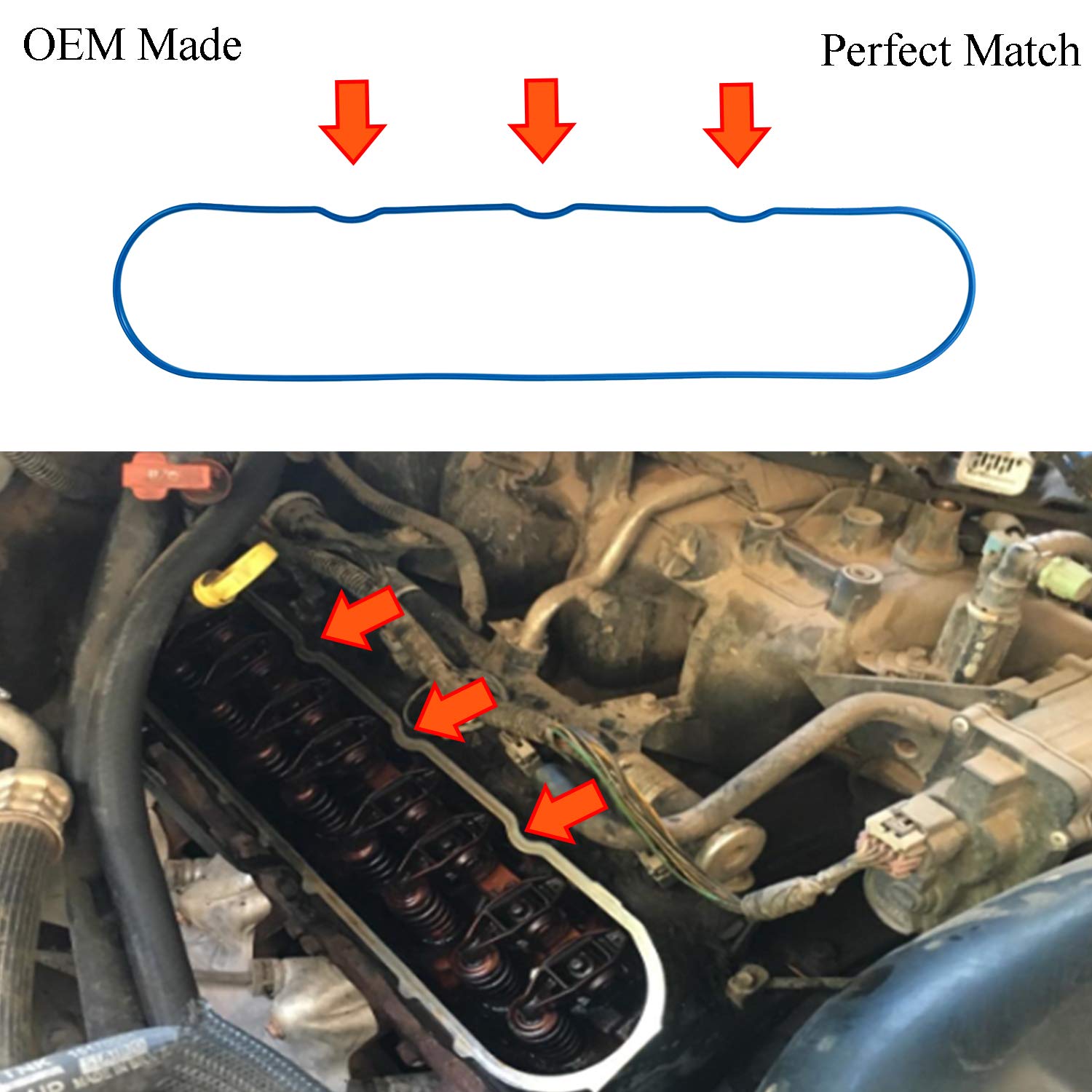 Valve Cover Gasket Set With Grommets Vs50504R1 Vs50250A For 1999~2016 Gm/Isuzu/Saab 4.8L 5.3L 5.7L 6.0L 6.2L 7.0L V8