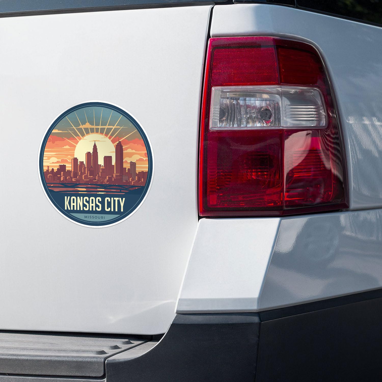 Kansas City Sticker - Waterproof Vinyl Decal for Car Bumper, Laptop, Water Bottle, Wall, and Window, Size - 5'' Longer Side