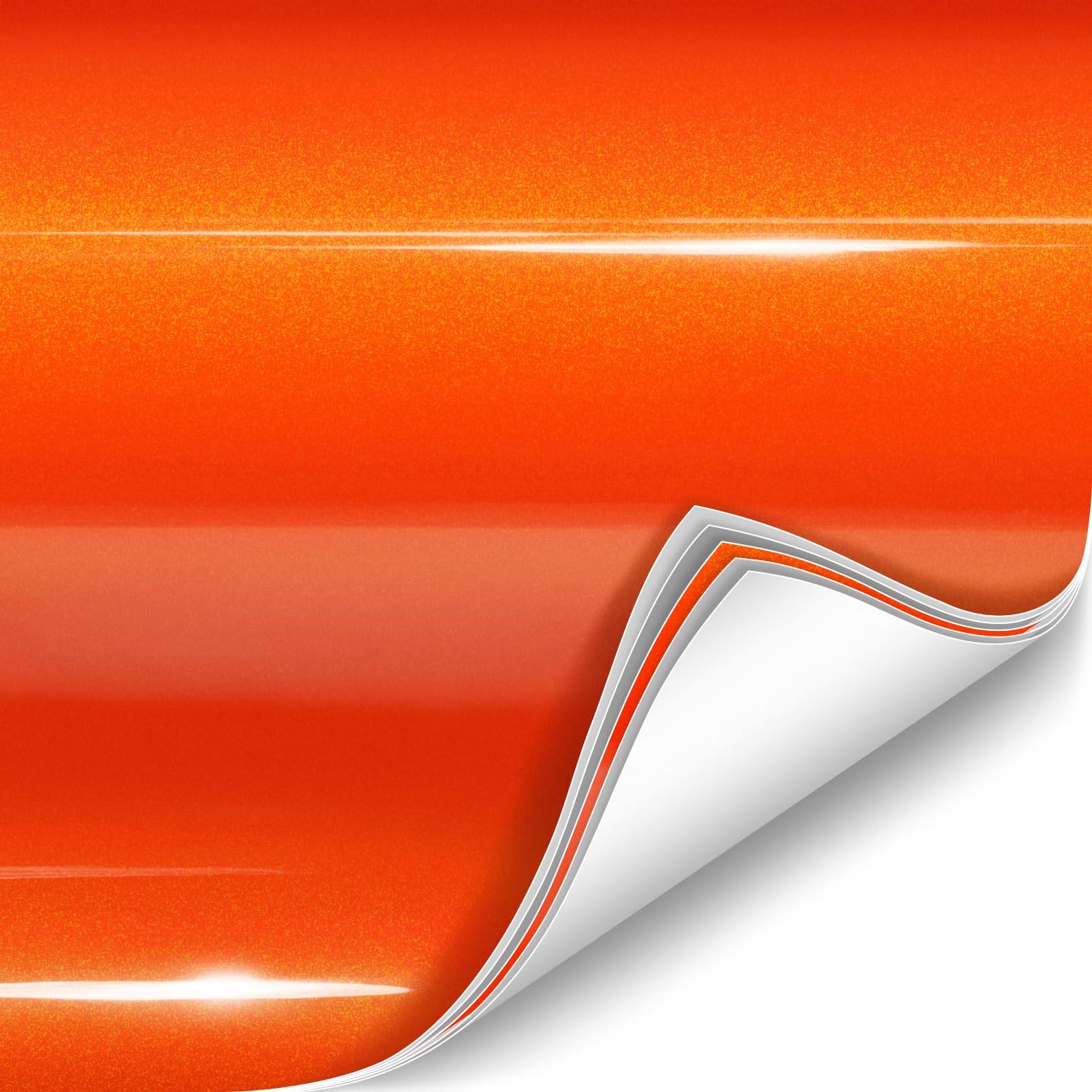 Colorfusion Ppf By Vvivid, Gloss Flame Orange Dry Apply Ppf Vinyl Car Wrap Roll 6Ft X 5Ft