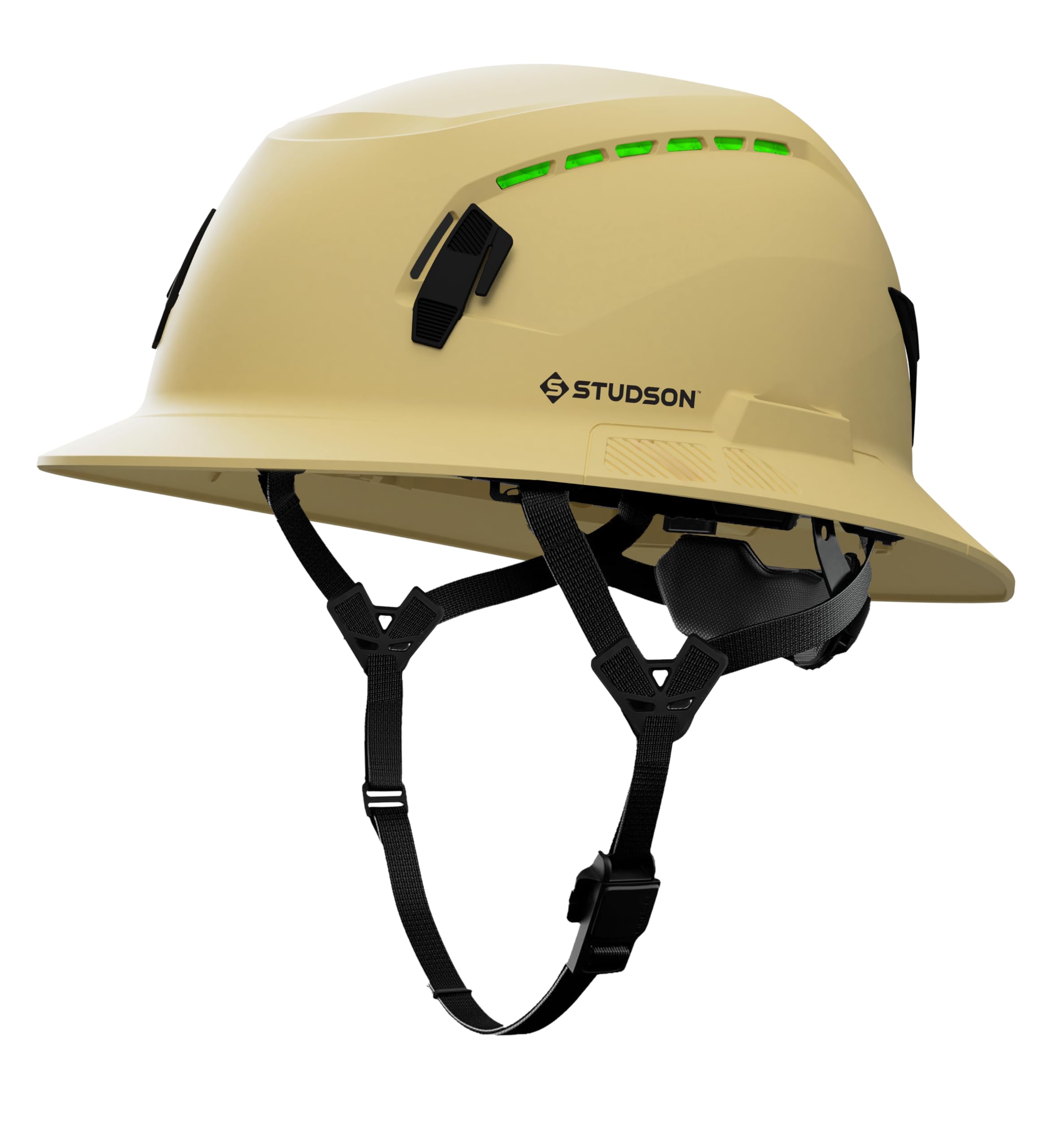 STUDSON SHK-1 Full Brim Safety Helmet: ANSI/ISEA Z89.1 Type II Compliant (R 2019), Lightweight & Breathable, NFC Emergency Conta
