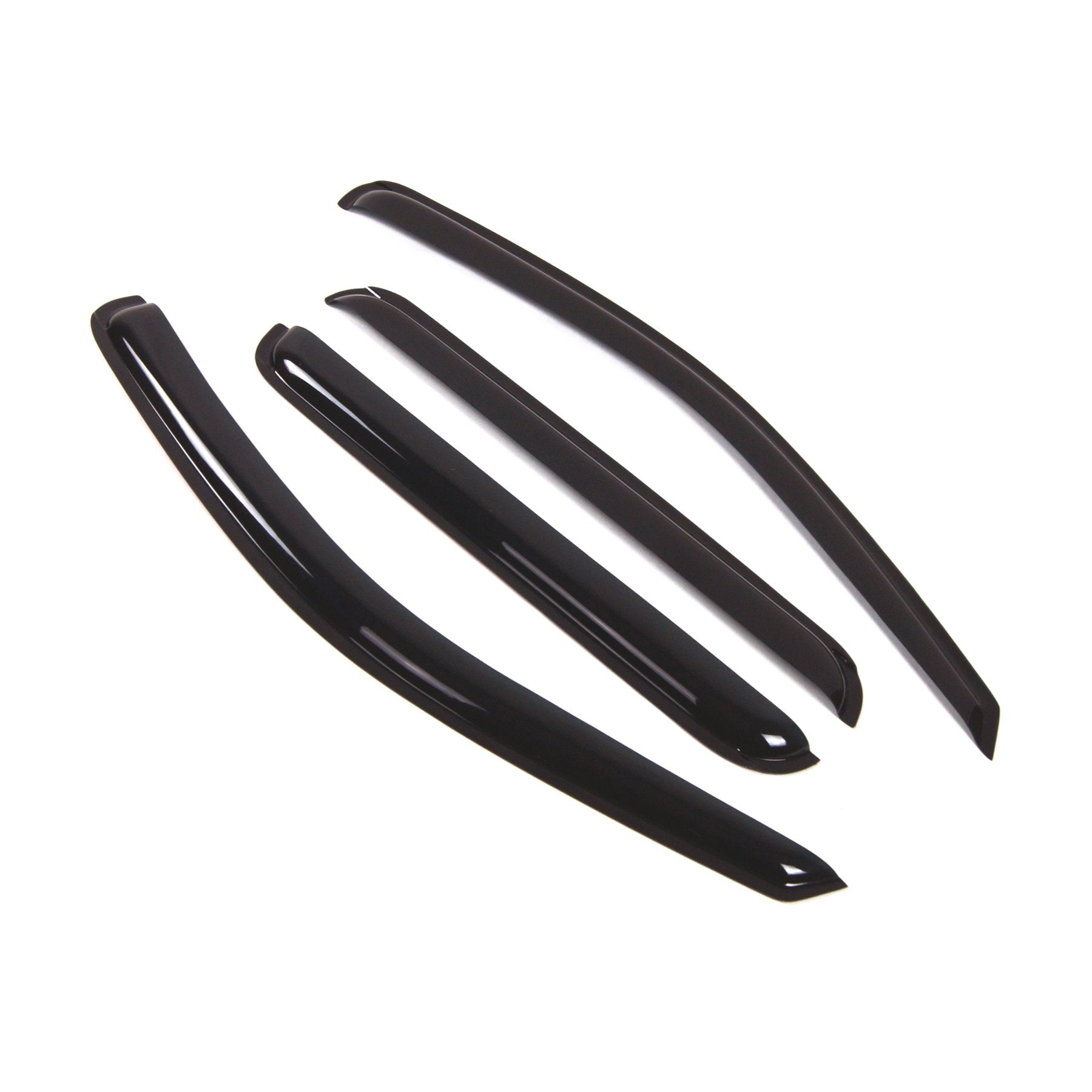 Tuningpros Window Visor Compatible With 2005-2010 Jeep Grand Cherokee, Dgwv2-271 Outside Mount Deflector Rain Guard Dark Smoke,