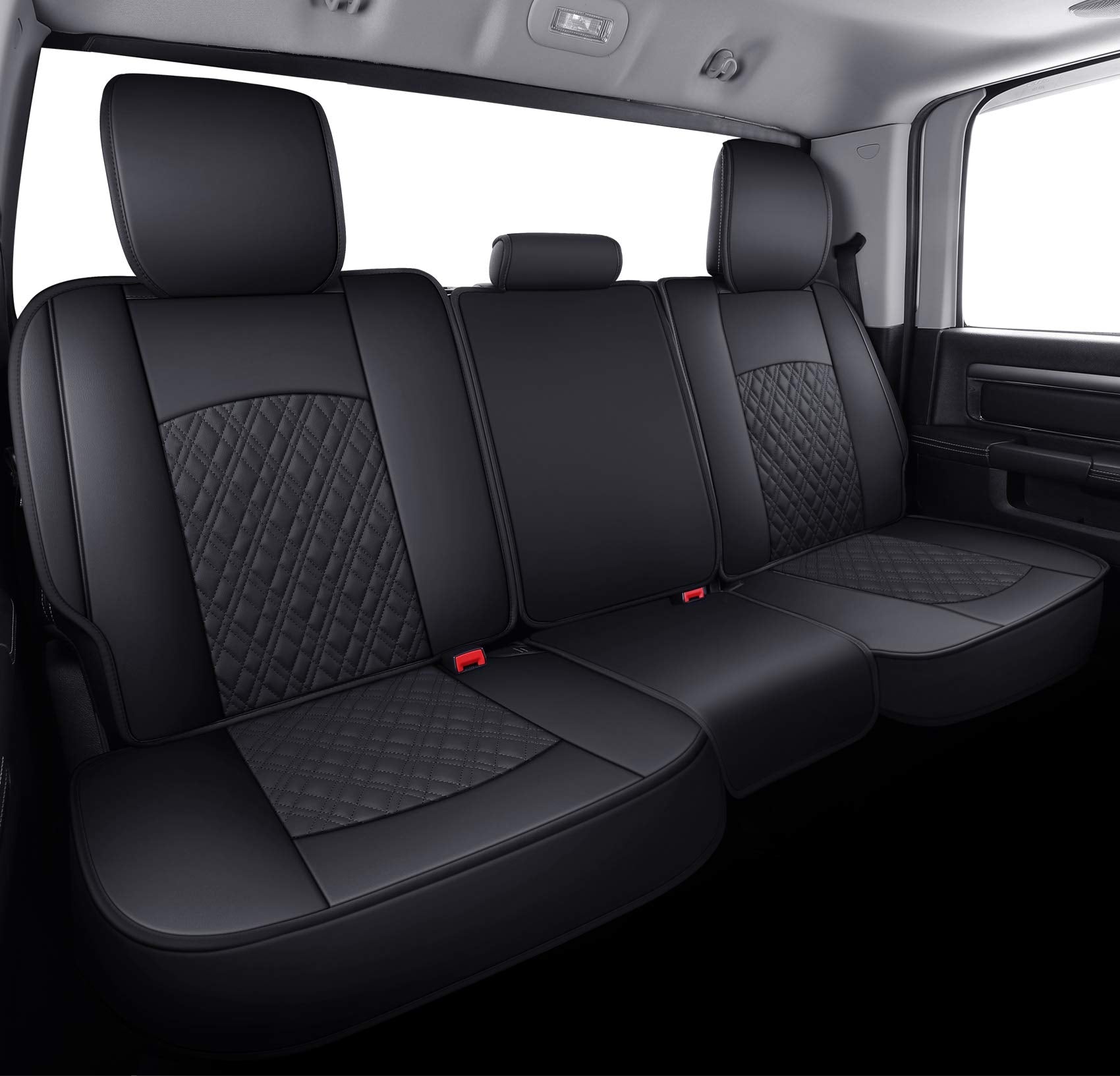 Yiertai Car Seat Covers Compatible With Dodge Ram Custom Fit 2009-2025 1500 2010-2025 2500 3500 Pickup Mega Cab Waterproof Leath