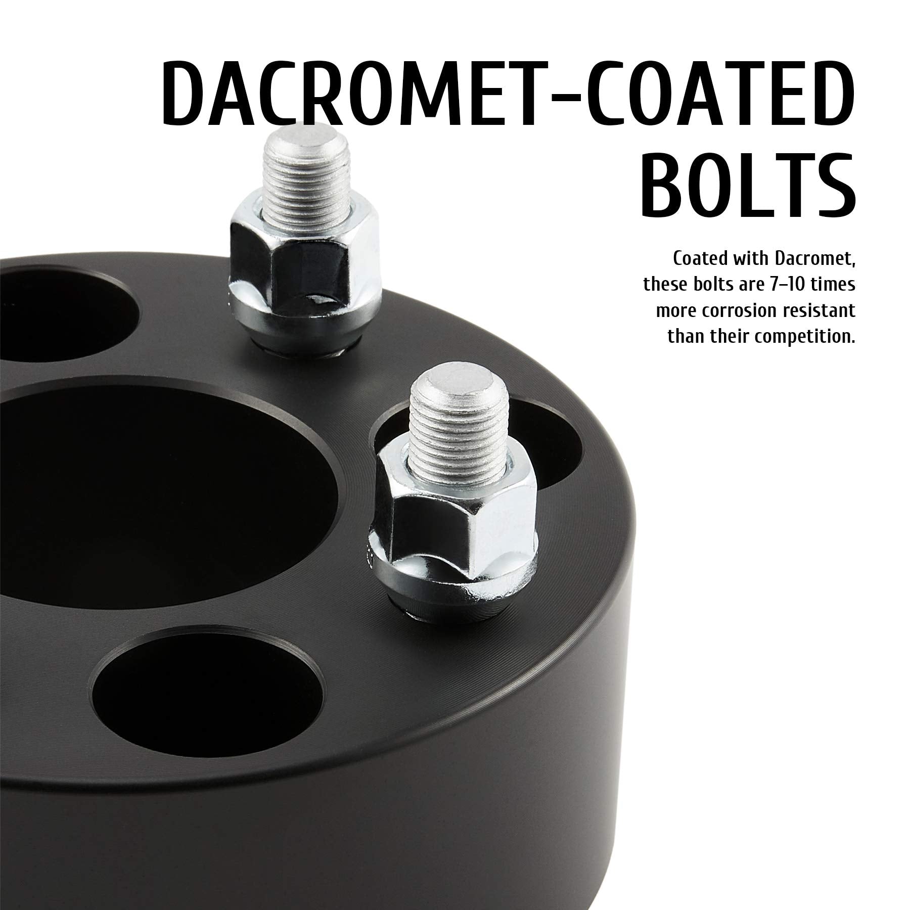 Orion Motor Tech 4x100 Wheel Spacers, 2" EZGO Golf Cart Spacers, T6 Aluminum, Black, Set of 4, Model 4C5ICK