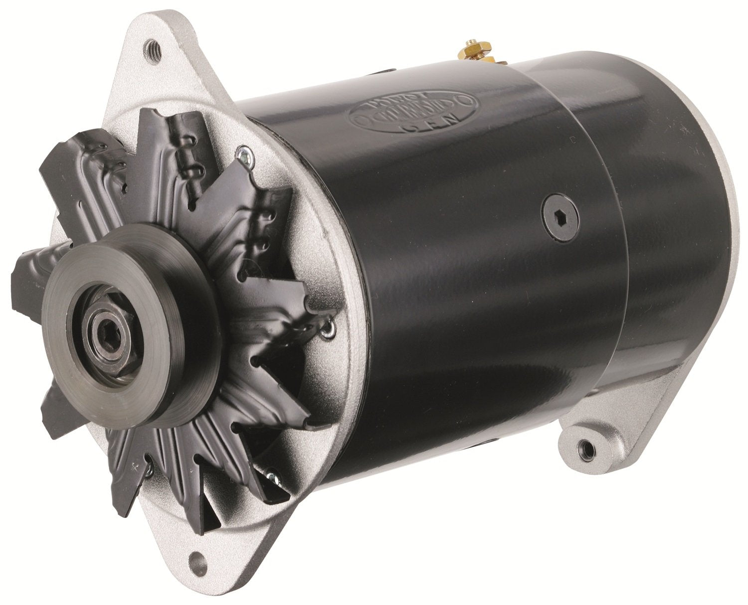 Powermaster 82051 Powergen Gm Black Long 90A 12V W/Pulley For 3/8 Belt
