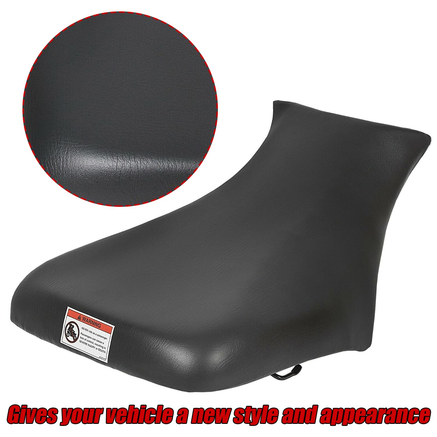 ECOTRIC ATV Complete Seat for 2005-2011 Honda Foreman 500 & 2005-2014 Rubicon 500, Model VC-LYCP-104, Black