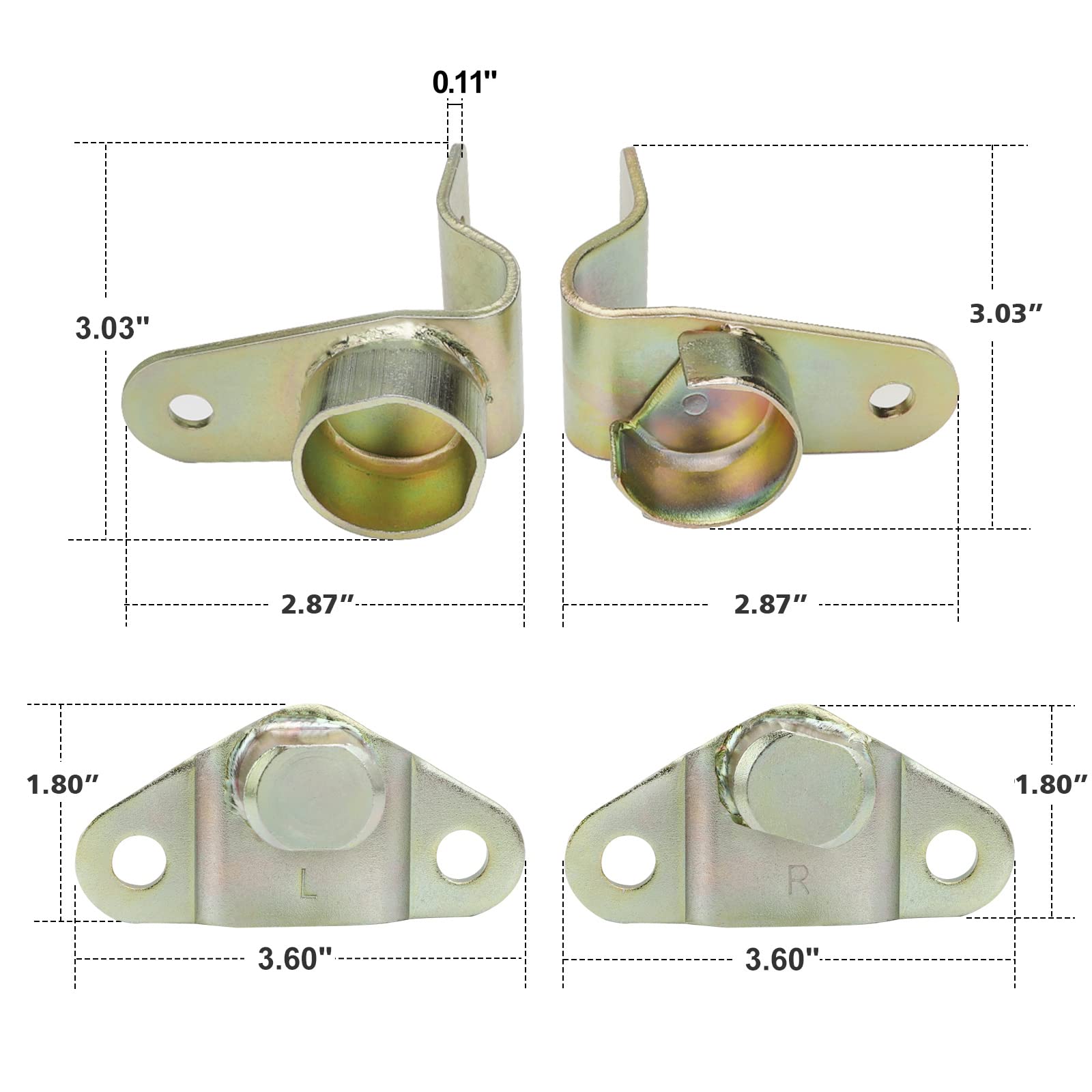 Betooll Tailgate Hinge Kit For 99-06 Chevy Silverado Gmc Sierra 4 Piece Set