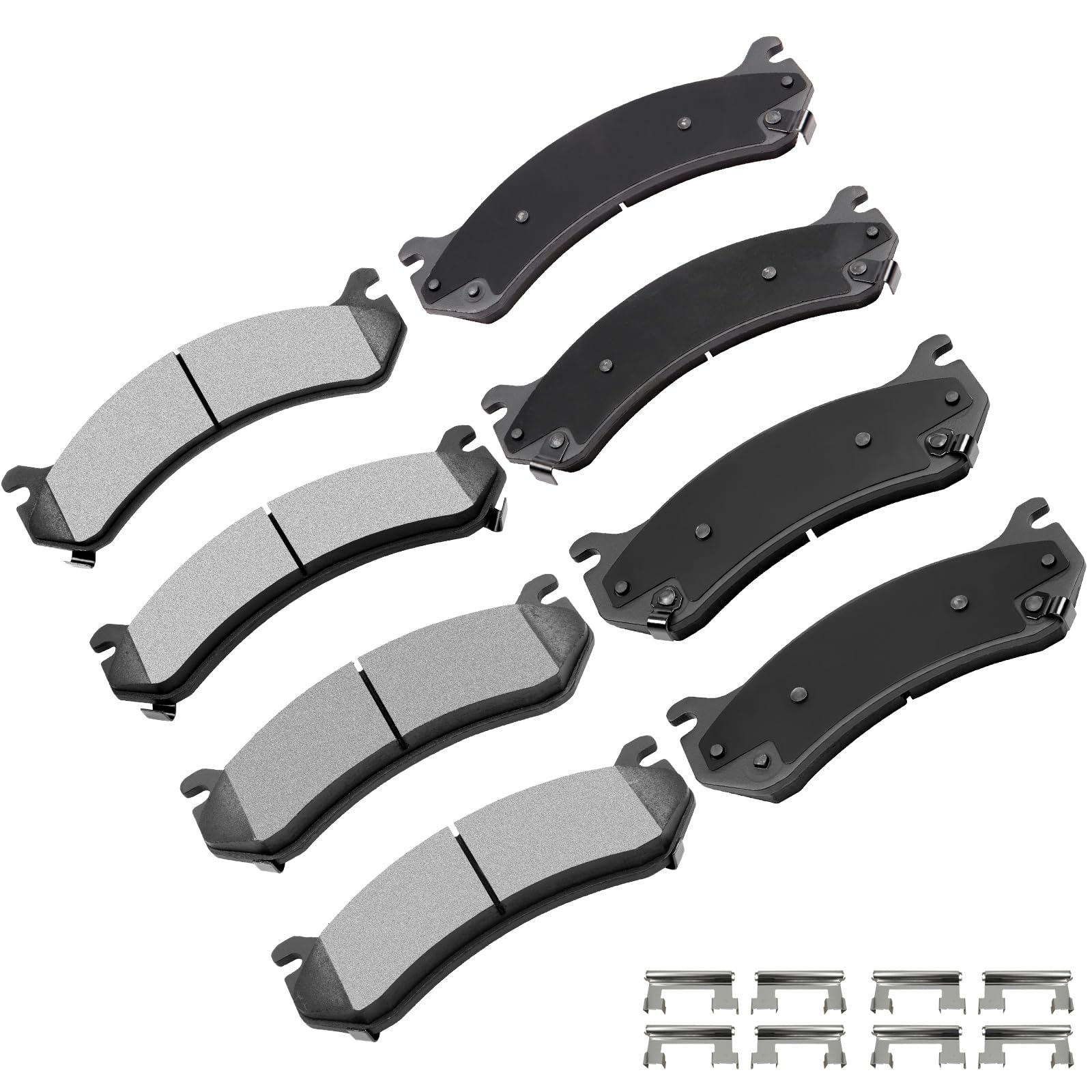 Cciyu D784 D785 Front & Rear Semi-Metallic Disc Brake Pads Kit For Chevrolet Silverado 1500 Silverado 1500 Hd For Gmc Sierra 150