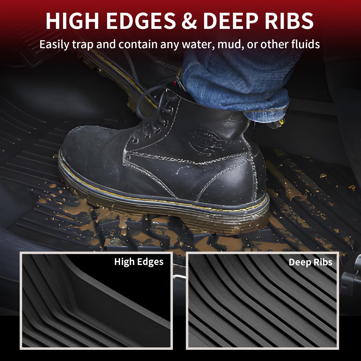Lasfit Floor Mats For Hyundai Ioniq 5 2024 2023 2022 Movable Console (Limited Models), Custom Fit Tpe All Weather Floor Liners 1