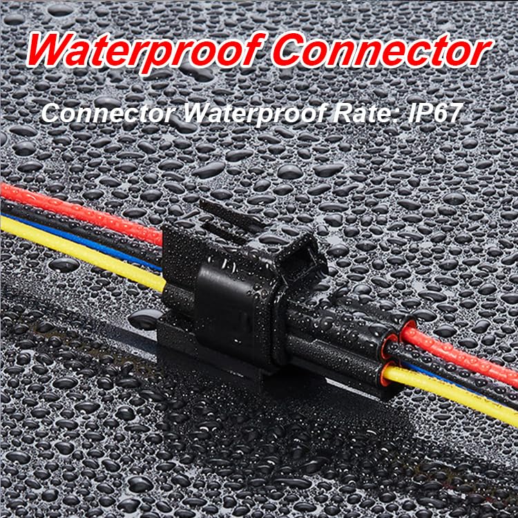 Laisomeke 4 Pin electrical Connector Waterproof Connector,Male and Female Way 16 AWG Wire Suitable for car Truck, Boat and Other