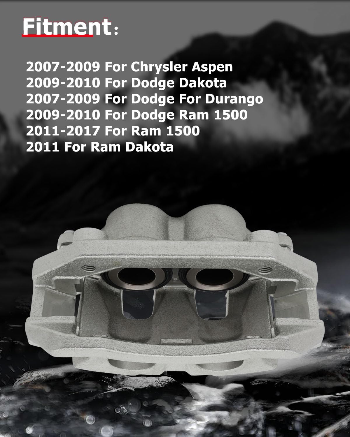 cciyu 18B5054 Front Left Brake Caliper With Bracket For Chrysler For Aspen,For Dodge For Dakota/For Durango/For Ram 1500,For Ram