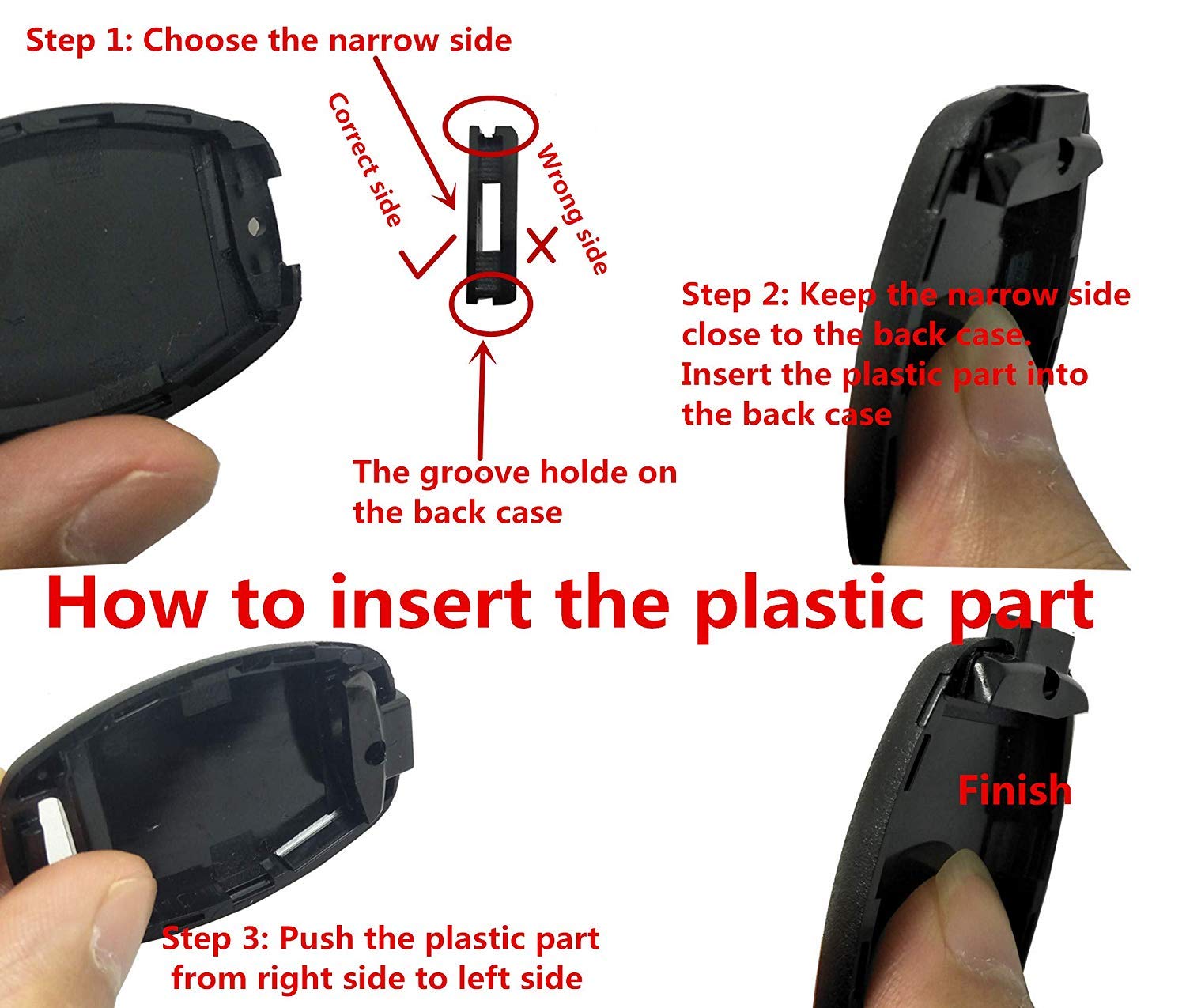 Horande Replacement Key Fob Cover Case Fit For Honda 2005-2013 Ridgeline Pilot Cr-V Civic Odyssey 2003-2007 Accord Keyless Entry Key Fob Shell (Pack 2)