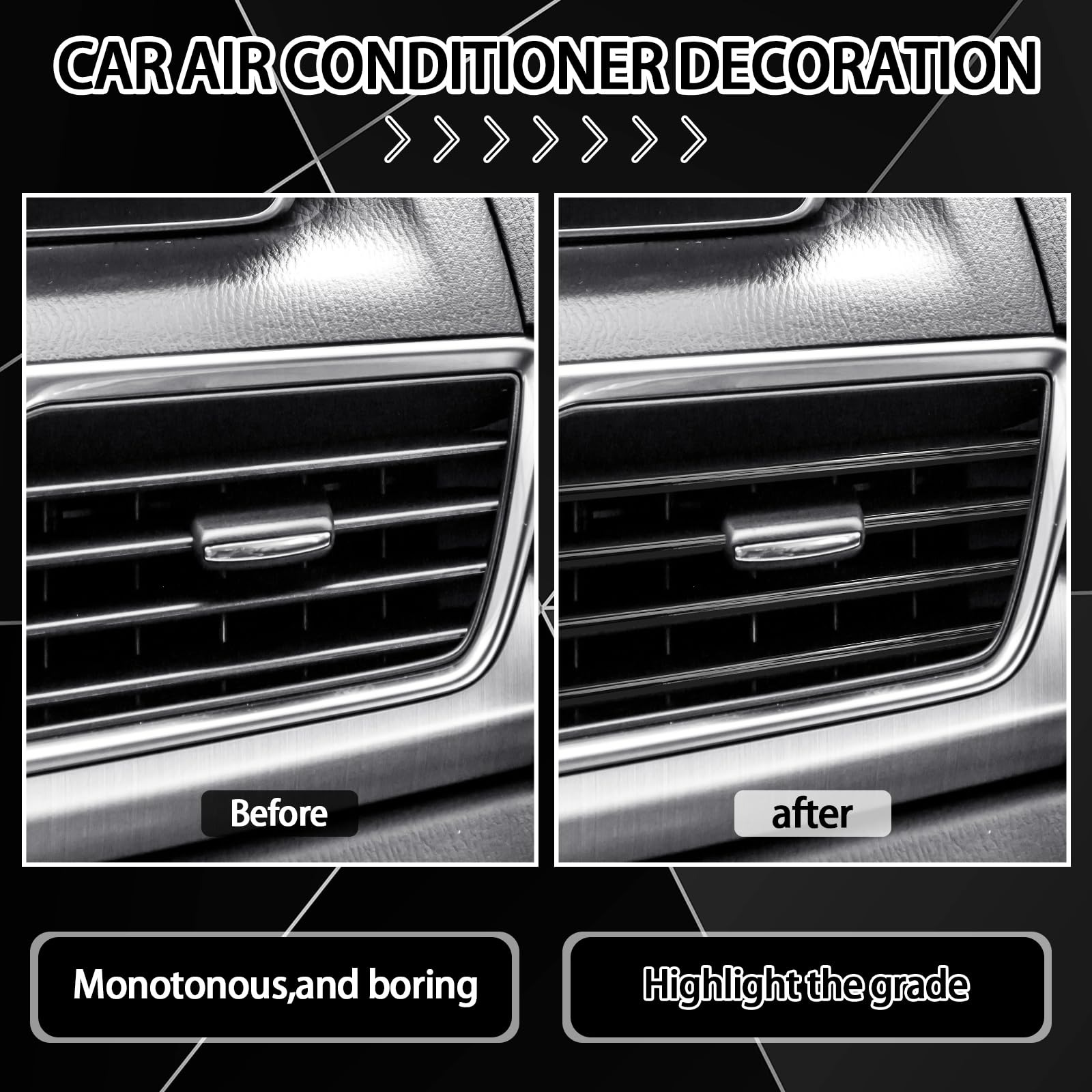 46 Pcs Bling Car Accessories Set for Women Leather Steering Wheel Cover Seat Belt Covers Diamond Rings Sticker Rhinestone Cup Ho