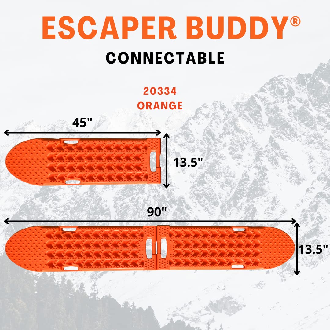 Maxsa 20334 Connectable 90'' Escaper Buddy Traction Boards For Off-Road Mud, Sand, & Snow Vehicle Extraction, Bendable, Unbreaka