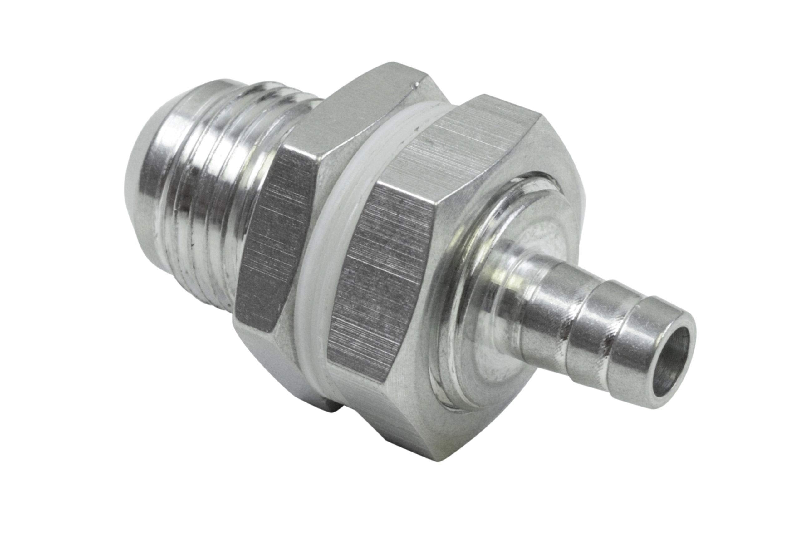 Ict Billet -10An Straight To 3/8'' Hose Barb Double Fuel Pump Tank Fitting Bulkhead Adapter Fitting Hose Thread Fuel Oil Gas Coo