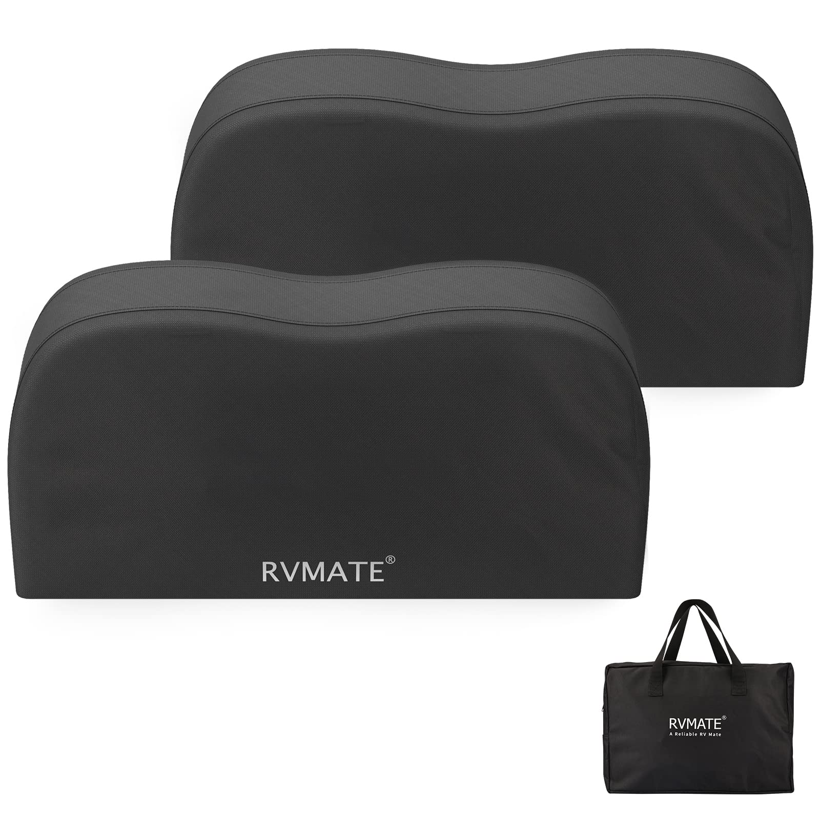 RVMATE RV Tire Covers, Dual Axle Wheel Cover (2 Pack) Fits 33''-35'' Diameter Tires, Waterproof Anti-UV 600D Oxford Black Dual T