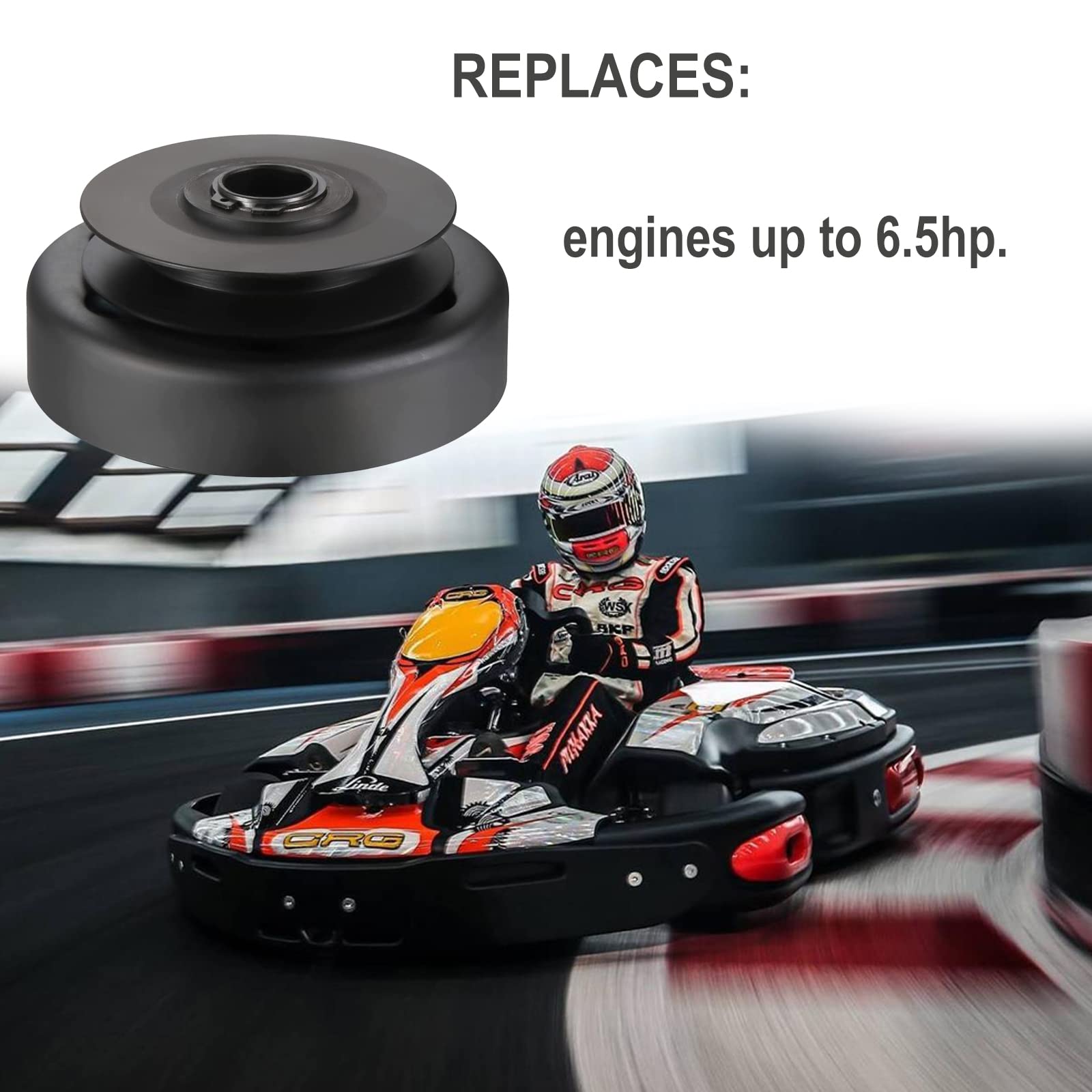 Batoneco Centrifugal Go Kart Clutch 3/4'' Bore For 1/2'' Ab Style Belt Compatible With Carter Go Karts Mini Bikes Wood Chippers
