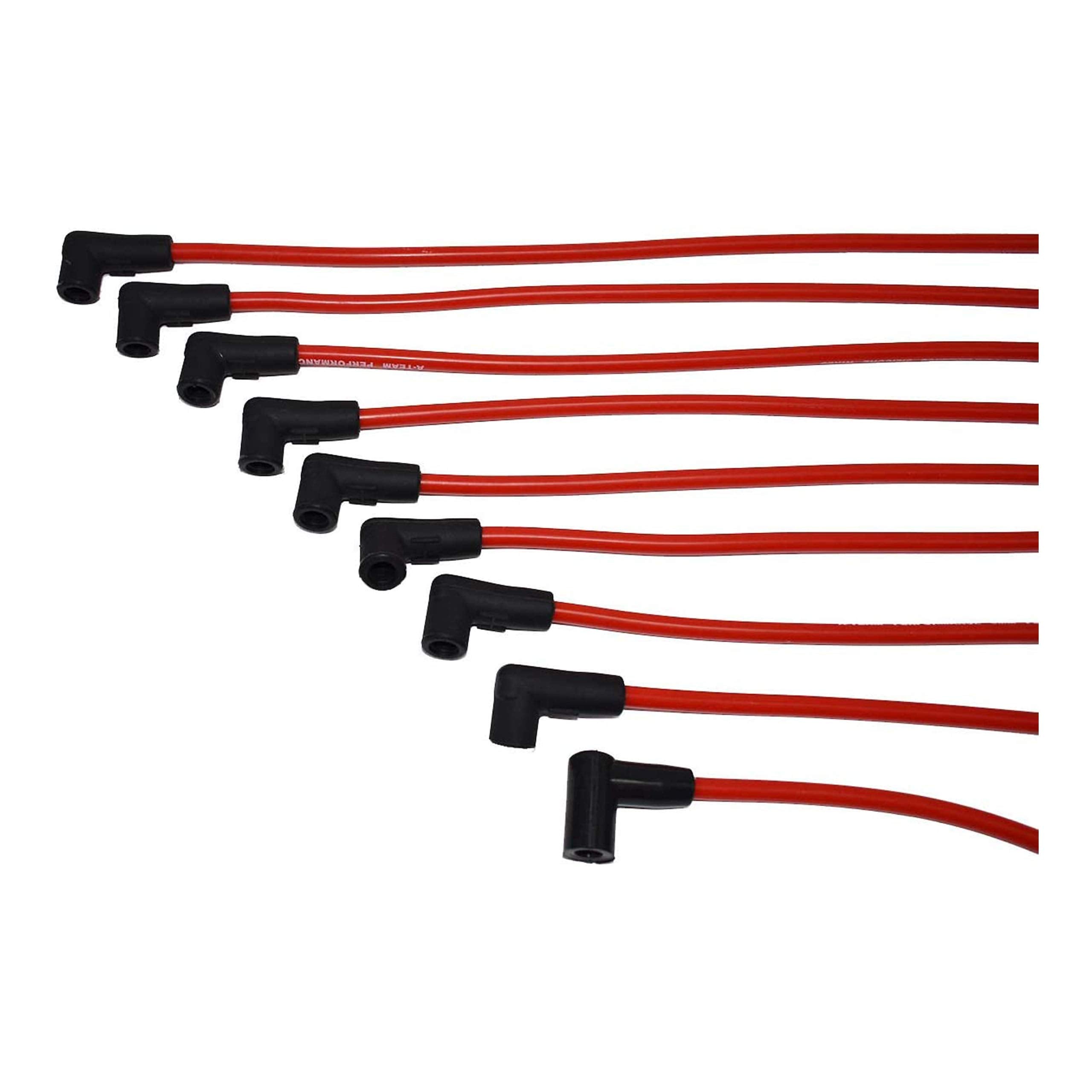 A-Team Performance - Silicone Spark Plug Wires Set Automotive Wire Accessories - Compatible with Chevy Chevrolet GMC V6 V8 4.3L