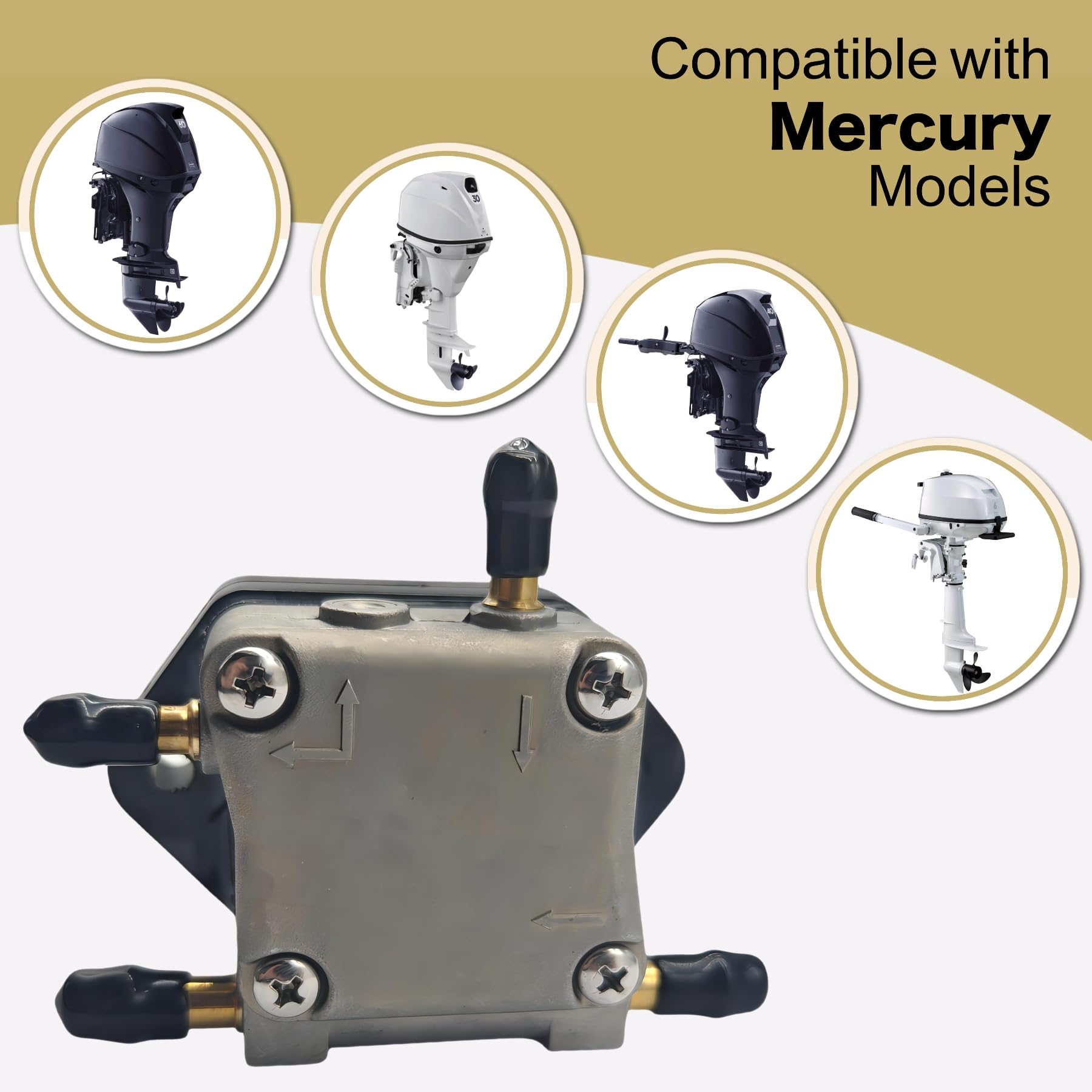 Jlm Marine 8M0118177 Fuel Pump For Mercury Mariner Efi 25 30 40 50 60 Hp Outboard Models 8M0141827 899106T01 18-8866