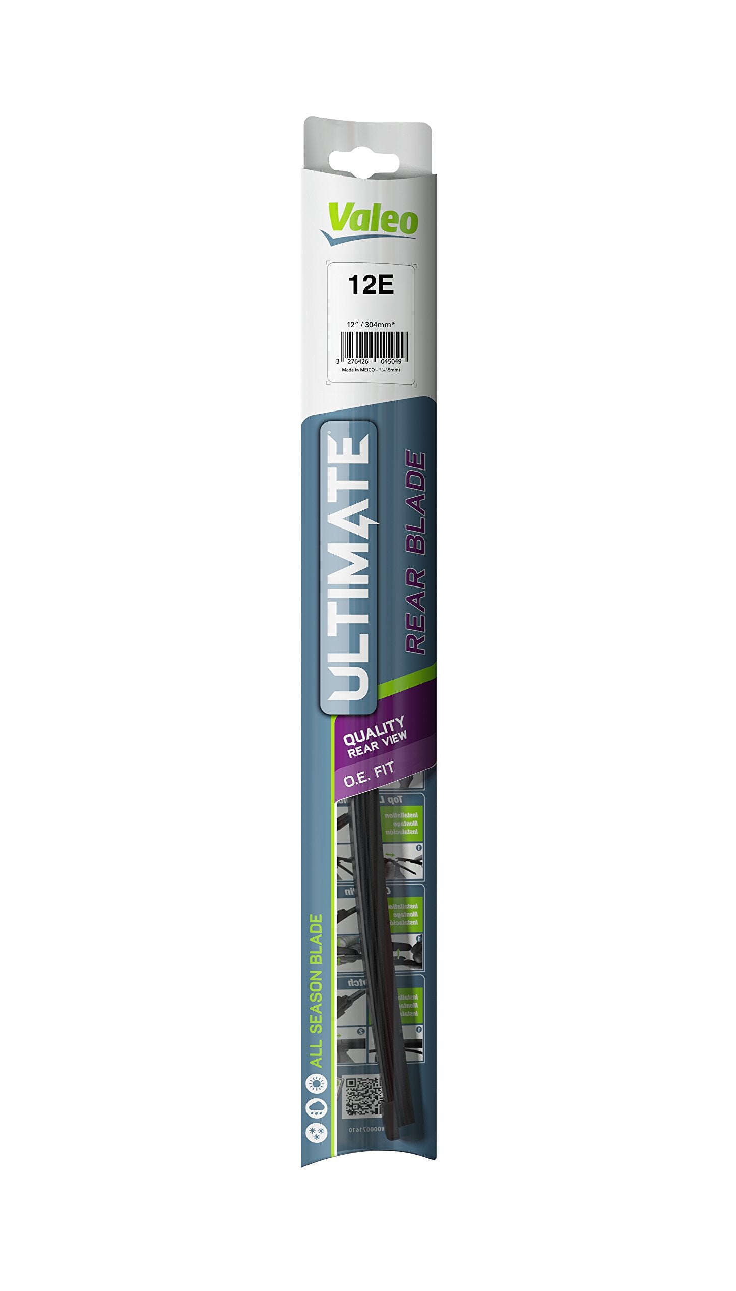 Valeo 12E 12'' Ultimate Rear Composite Wiper Blade, 1 Pack