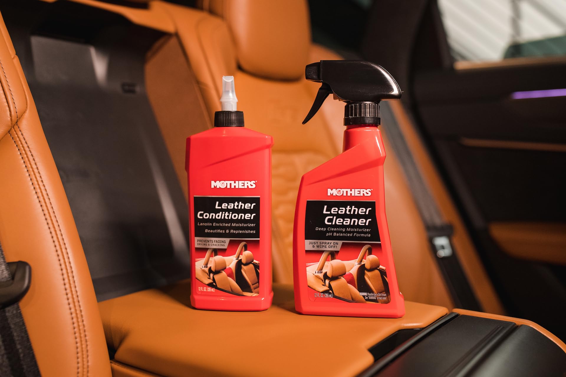 Mothers Leather Cleaner - pH Balanced Formula for Deep Cleaning & Moisturizing - 12 oz - Model 06412