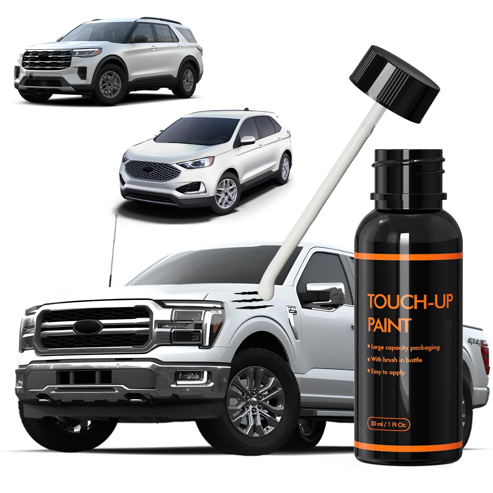 XTryfun AZ Star White Touch Up Paint for Ford, DIY Car Paint Scratch Repair Kit, Automotive Paint, Quick & Easy Fix Scratch Repa