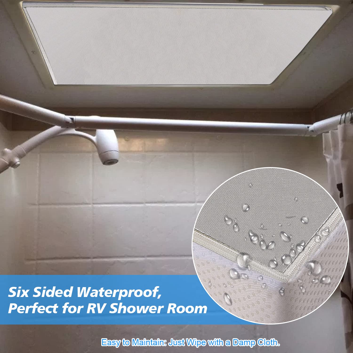 Safoner Waterproof Rv Vent Insulator And Skylight Cover With Reflective Surface, Fits Standard Rv Vents- 14X14 Inch (1 Pack)