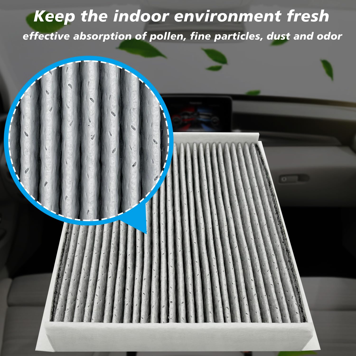 Capume for Cabin Air Filter JMFL3 (CF12150) Fits for F-150 2015-24, F-250 / F-350 / F-450 / F-550Super Duty 2017-23, Expedition
