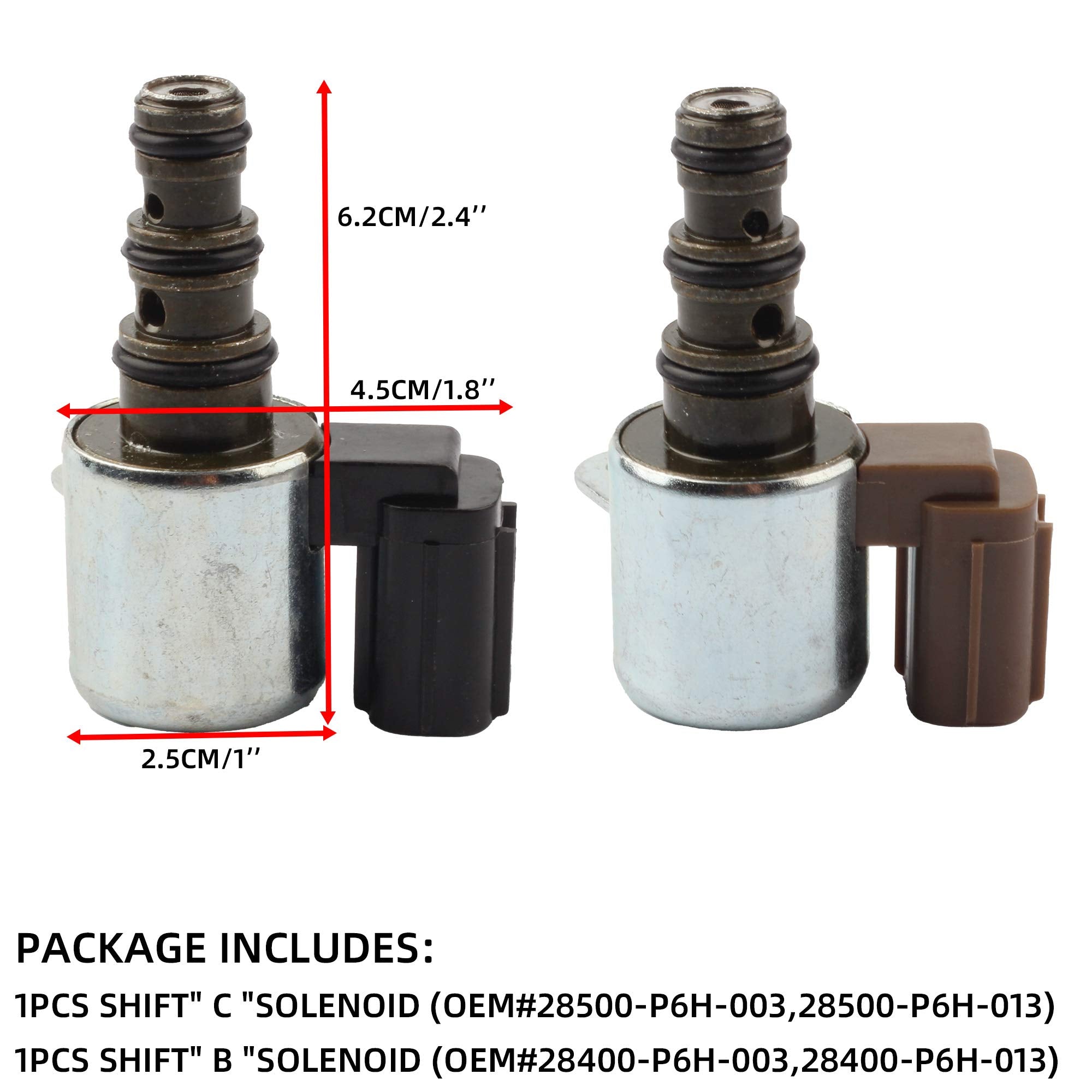 Dasbecan 28400-P6H-013 Transmission Shift Control Solenoid Valve B&C Shift Solenoid Compatible With Acura Tl 1999-2006 Acura Cl