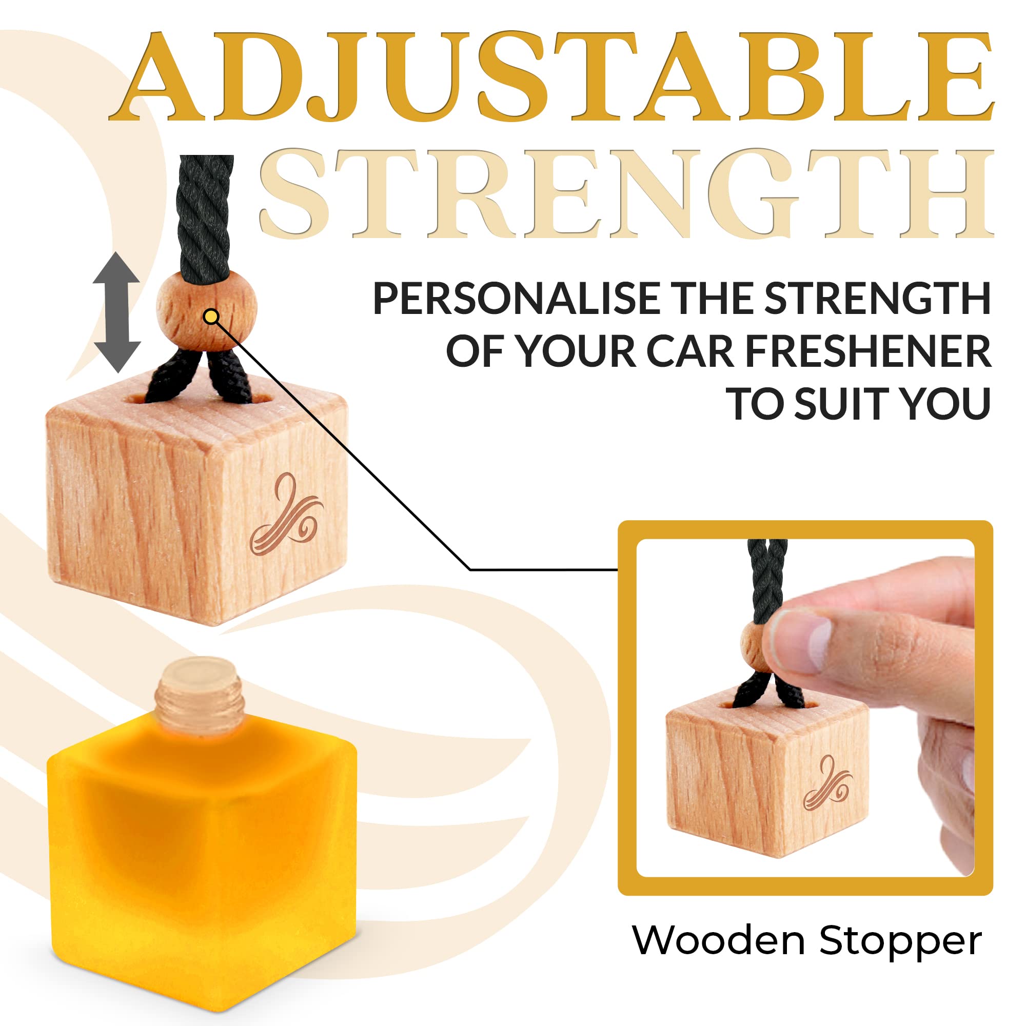 Perfa One Million Car Air Freshener | Gold Wood Vent Clip | 0.3 Fl Oz | Long Lasting Odor Eliminating Perfume