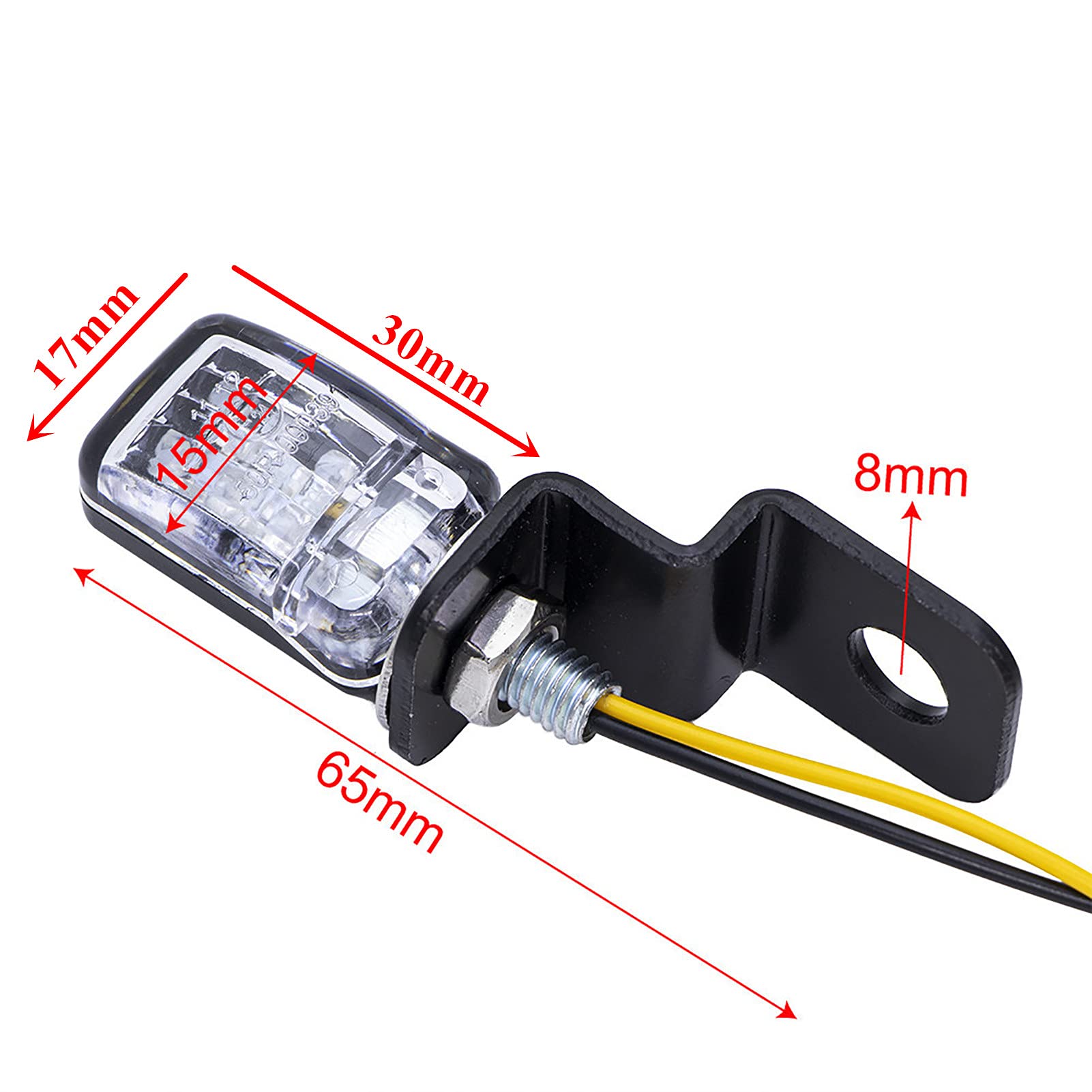 ANKIA 2PCS 12V Universal Motorcycle Front Rear Mini LED Turn Signal Indicator Blinker Light Brake Flasher For Harley Honda Suzuk