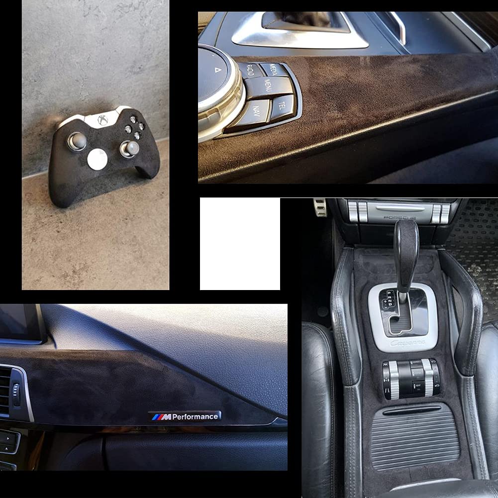 Y.A. Lotus Microfiber Fabric Self-Adhesive Suede Look, Premium Synthetic Leather - Stretch Film Fabric Perfect For Car Interior