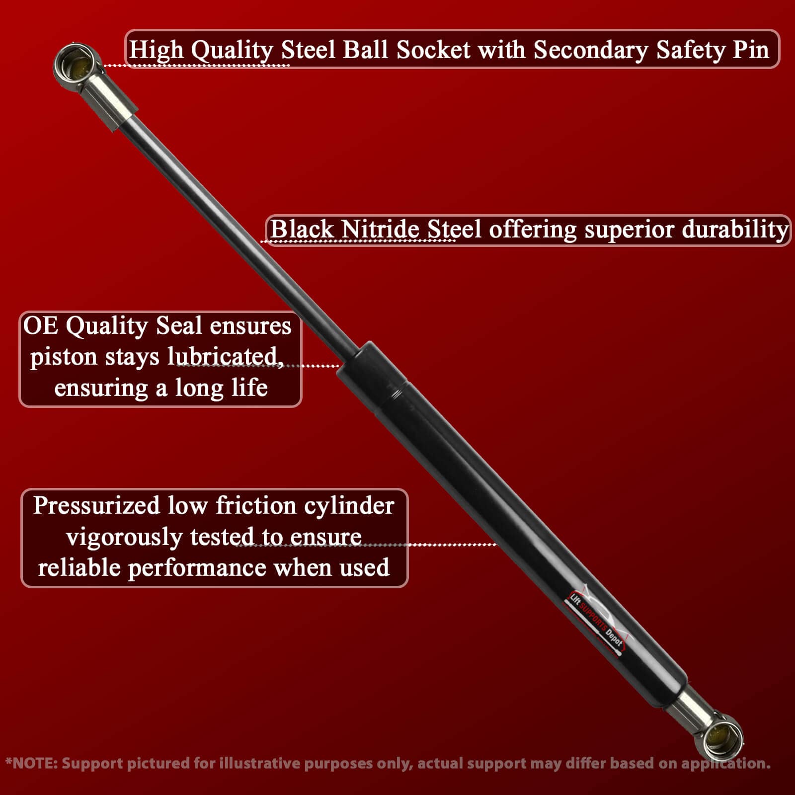 Lift Supports Depot Qty (2) Fits Subaru Legacy Outback Wagon 2010 To 2014 Liftgate Tailgate Hatch Lift Supports (Excluding Fores