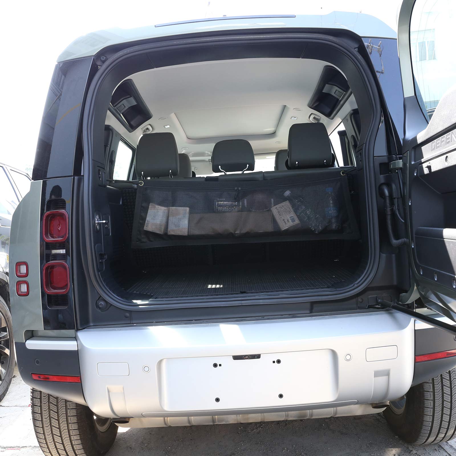 Black Fabric Car Trunk Storage Net Bag Storage Bag For Land Rover Defender 110 2020 Auto Accessories (Style A)