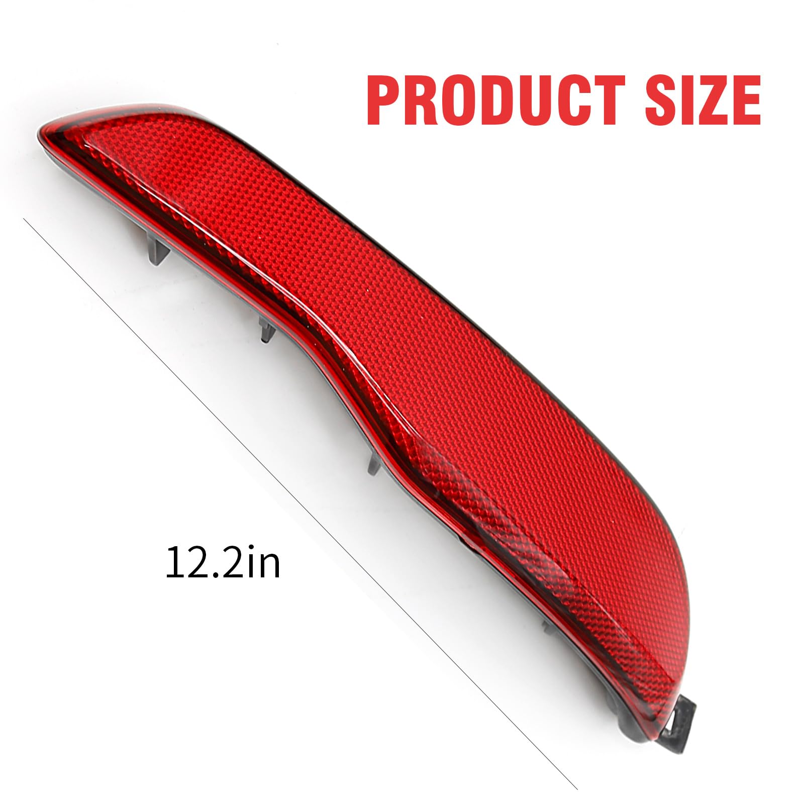 Saihisday Rear Bumper Reflector Red Lens Replacement For Jeep Cherokee 2014 2015 2016 2017 2018 Rear Passenger Side (Right)