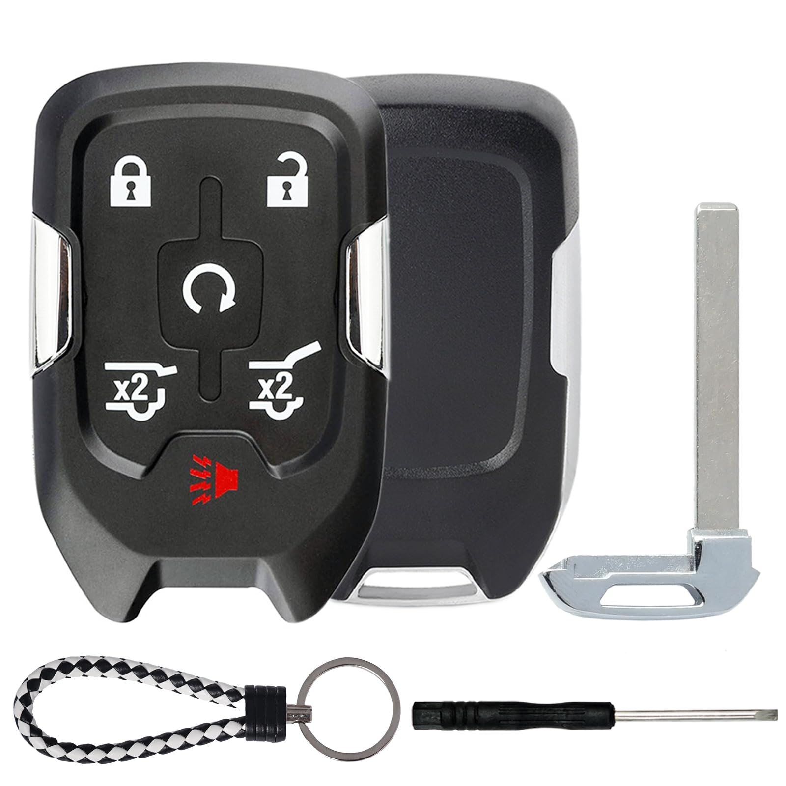 MechanMagic Key Fob Shell Case Replacement Compatible with GMC Yukon XL Chevy Suburban Tahoe 2015 2016 2017 2018 2019 2020 Keyle