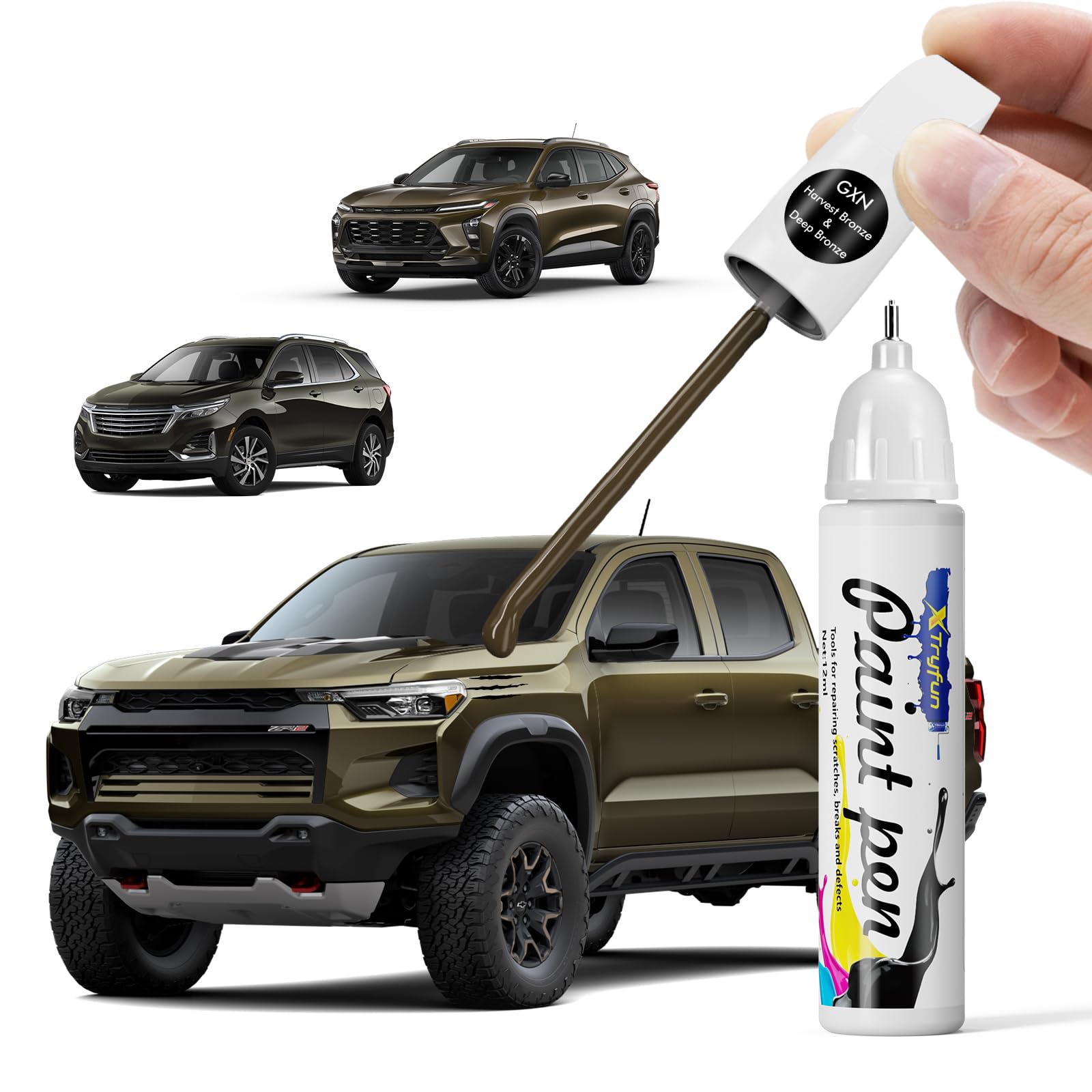 XTryfun GXN/WA135H Harvest Bronze Touch Up Paint Compatible with Chevrolet, DIY Car Paint Scratch Repair, Automotive Paints, Qui