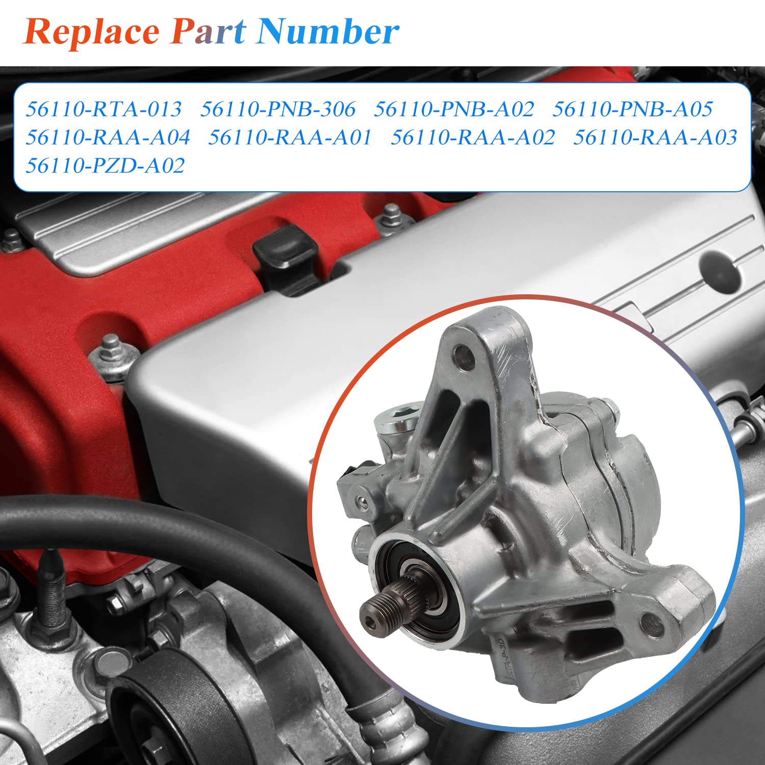 Daysyore 21-5419 Power Steering Pump Fits For 2006-2007 Honda Accord,2002-2011 Crv,For 2006-2011 Element,For 2002-2006 Rsx,For 2
