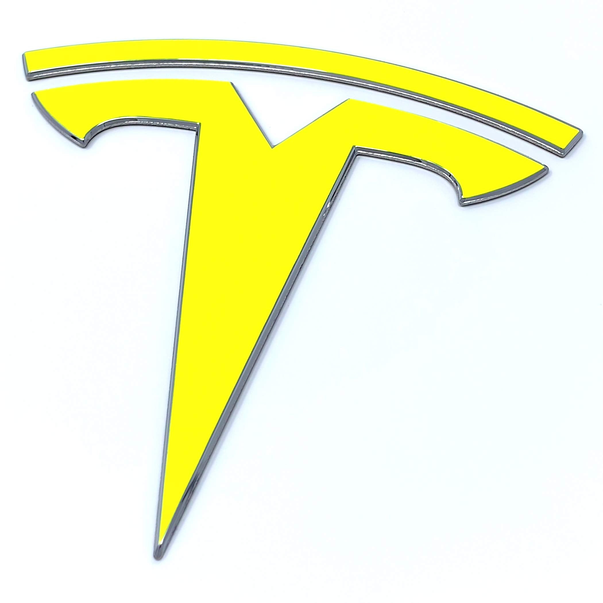 Custom Cut Graphics Tesla Model Y Decal Wrap Set, 4-pc, Vinyl, Neon Yellow, Y-FRUNK/TRUNK