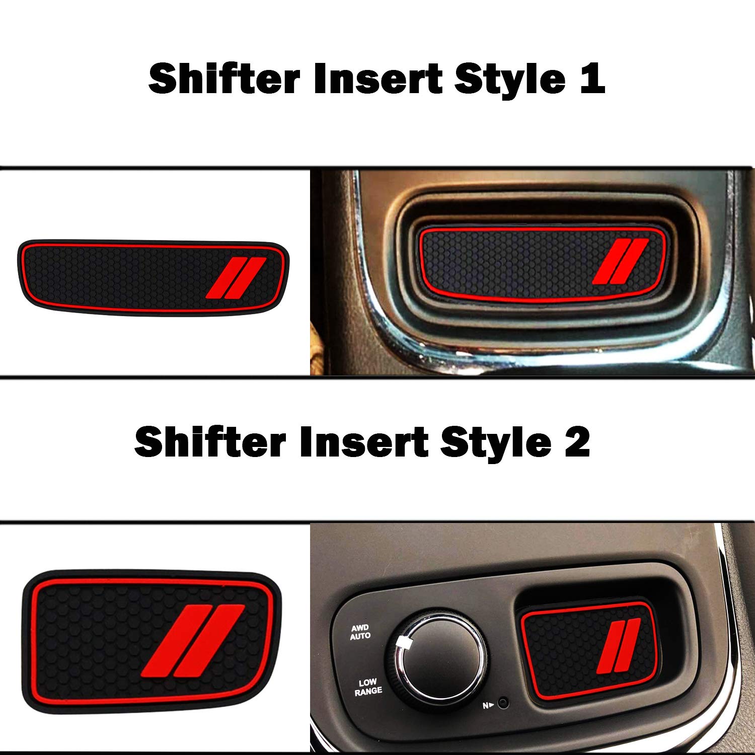 Hamsam For Dodge Durango Accessories 2014-2020 Anti Dust Cup Holder Inserts, Door Pocket Liners,Center Console Liner Mats Premiu