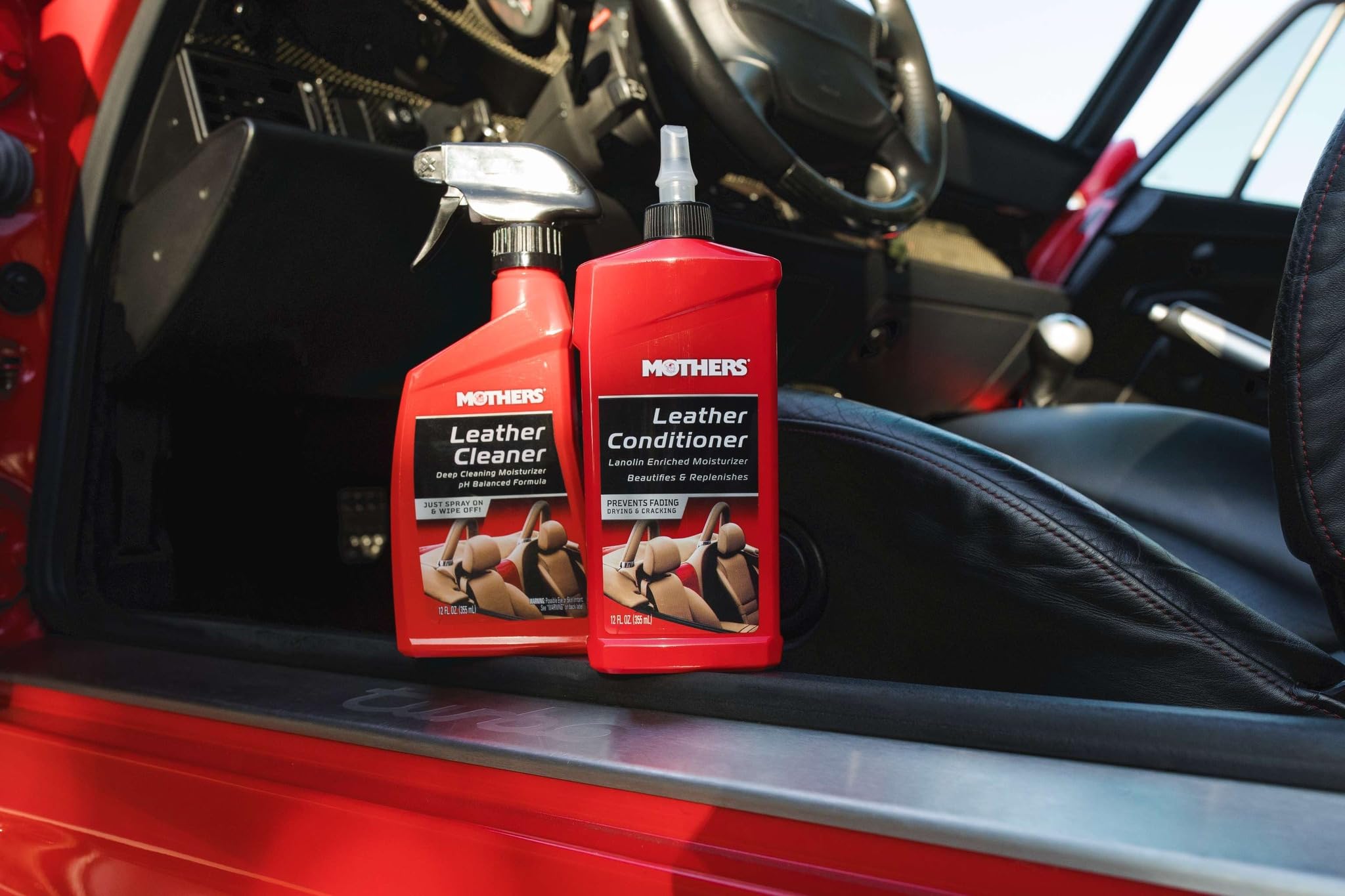 Mothers Leather Cleaner - pH Balanced Formula for Deep Cleaning & Moisturizing - 12 oz - Model 06412