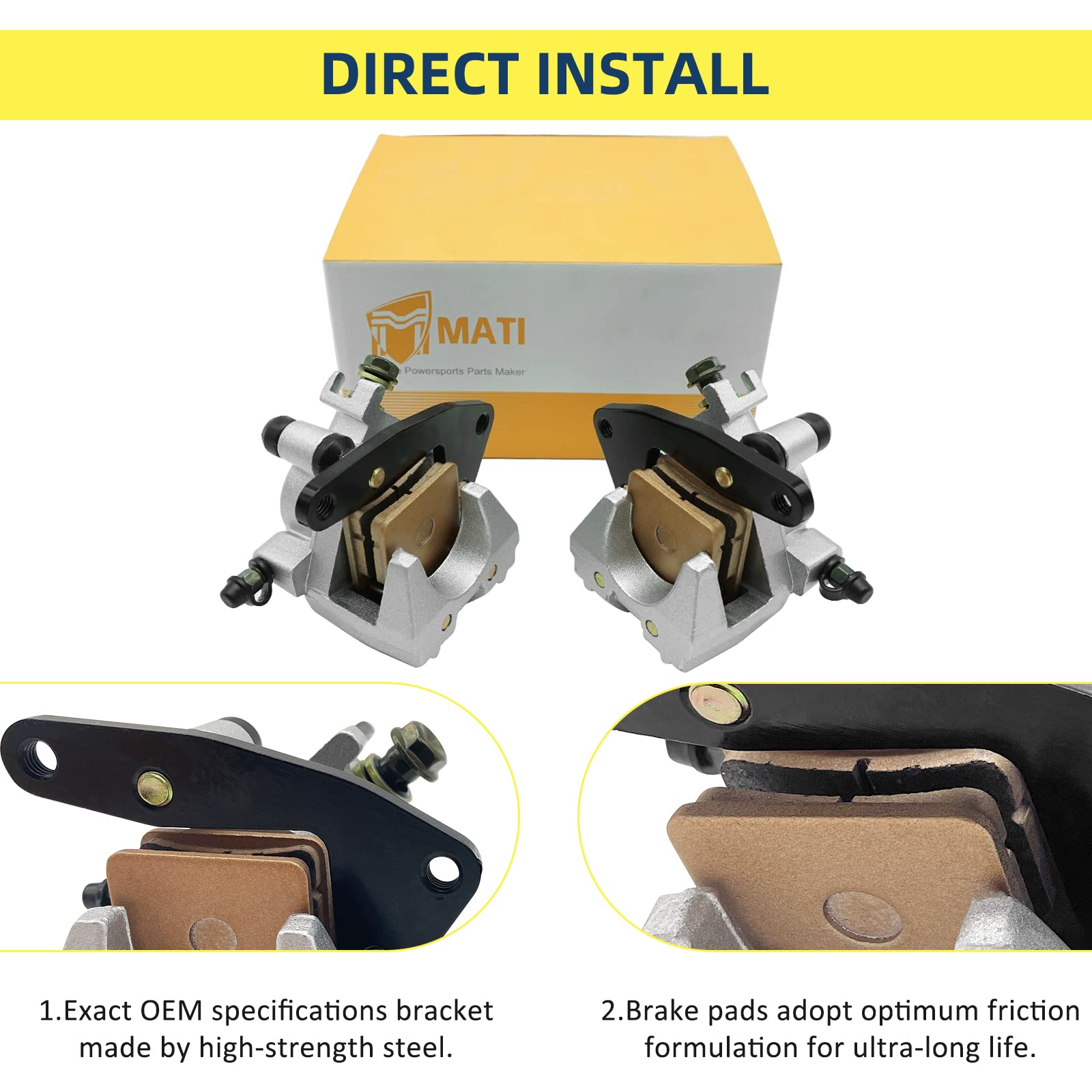 M Mati Front Left Right Brake Calipers For Suzuki Eiger 400 500 Ozark 250 Quadsport 250 400 Vinson 500 Lta 400 500 Ltf 250 400 L