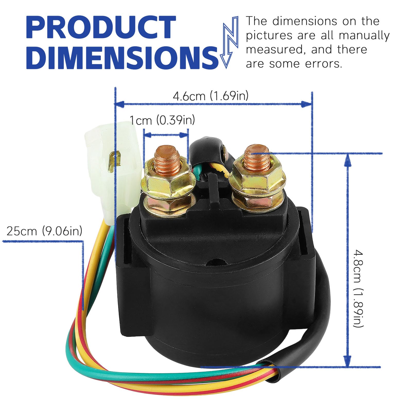 Sollon Starter Solenoid Relay For 4-Stroke Gy6 Engine 50Cc 150Cc 200Cc 250Cc Atv Dirt Bikes Scooters Go Kart Dne Buggys Quad 4 W
